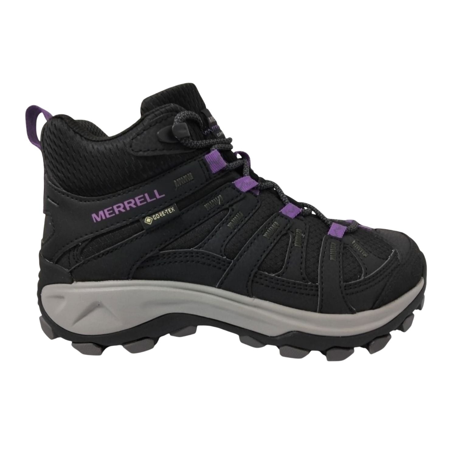 BOTAS SENDERISMO MERRELL BLACK/DEWBERRY SYNTHETIC MUJER-1