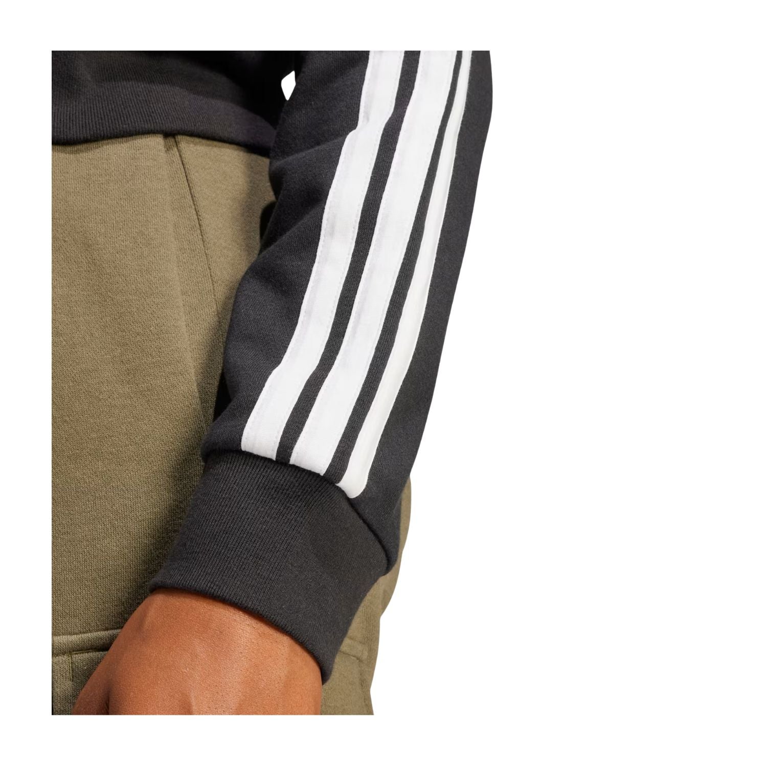 SUDADERA CON GORRO CASUAL NEGRO ADIDAS MUJER-3