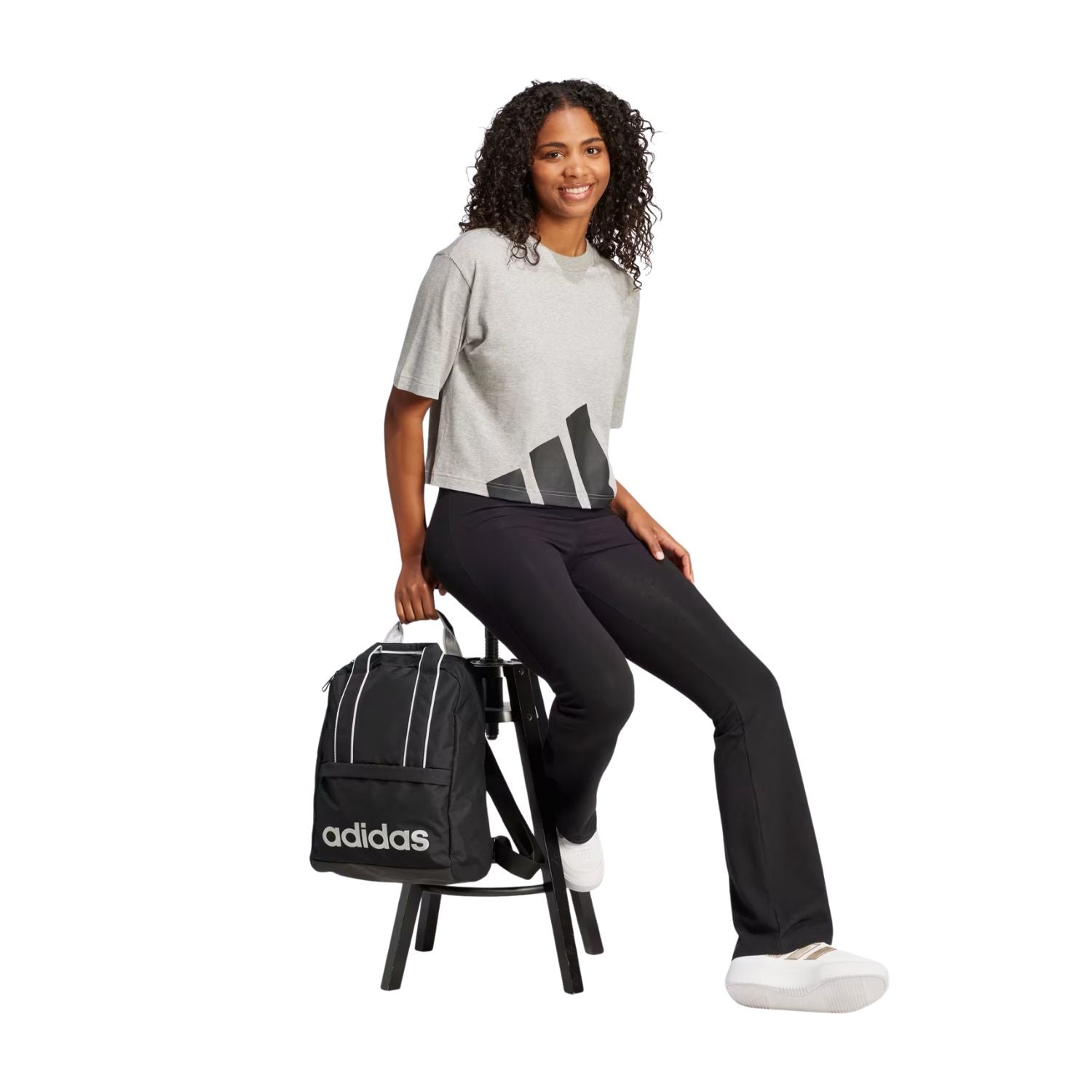 PLAYERA CASUAL GRIS ADIDAS MUJER-4