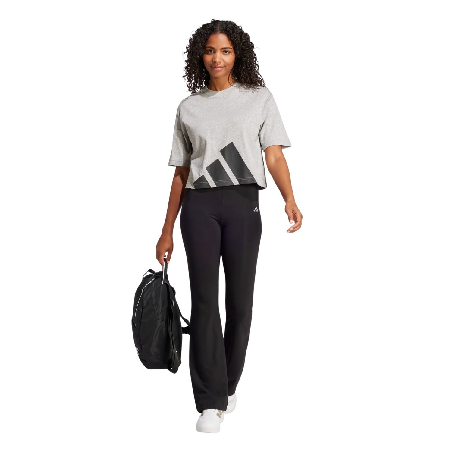 PLAYERA CASUAL GRIS ADIDAS MUJER-5