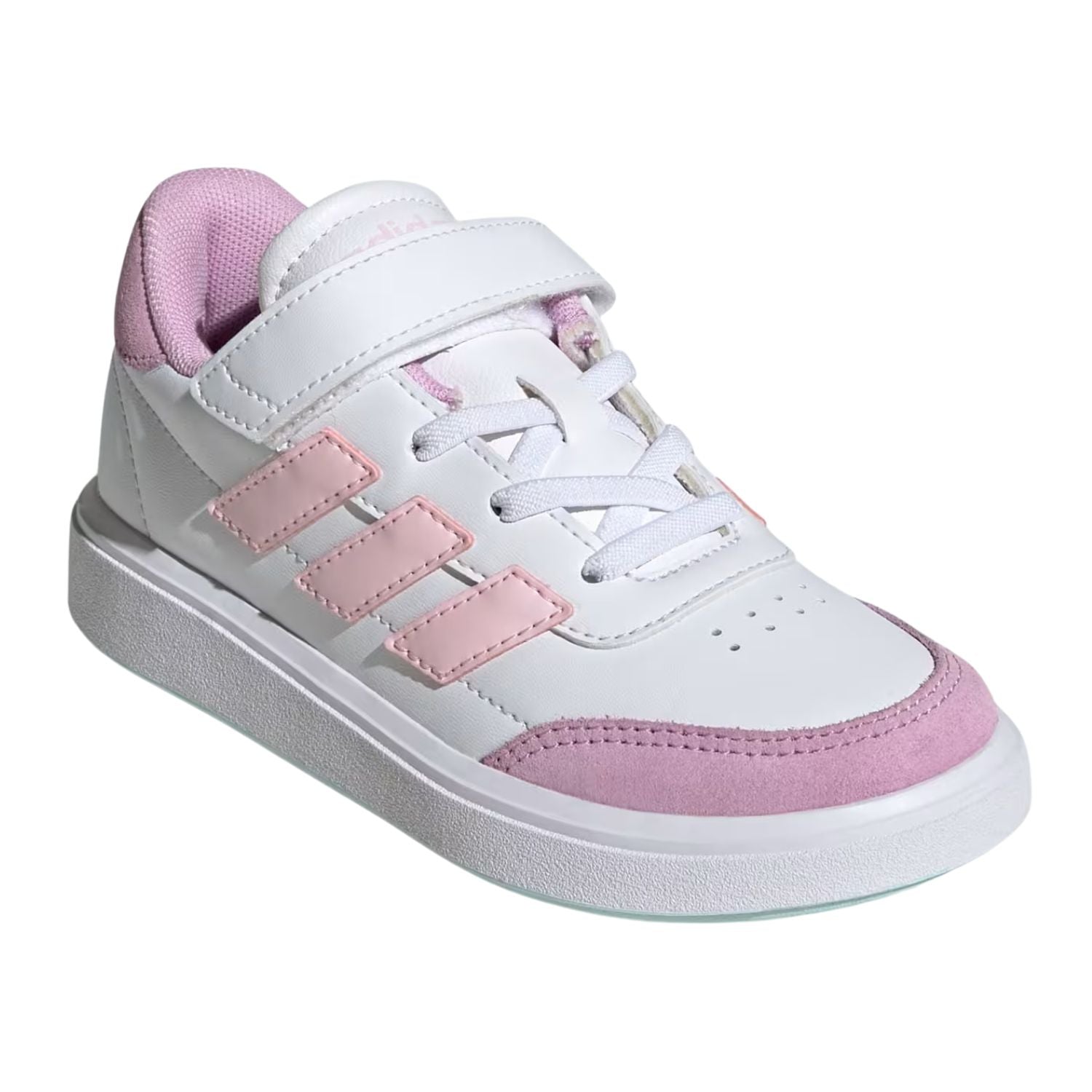 TENIS CASUAL ADIDAS COURTBLOCK CON AGUJETAS ELASTICAS NIÑO