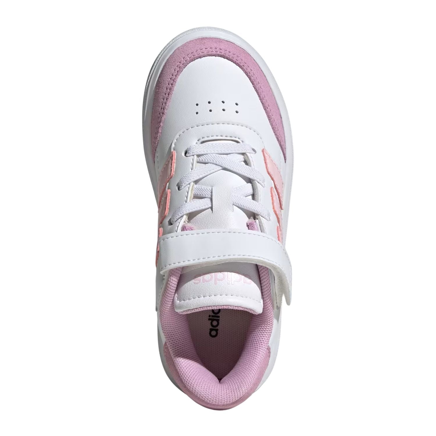 TENIS CASUAL ADIDAS COURTBLOCK CON AGUJETAS ELASTICAS NIÑO
