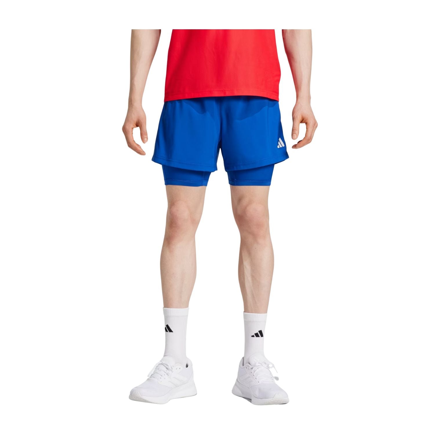 SHORT CORRER AZUL ADIDAS HOMBRE