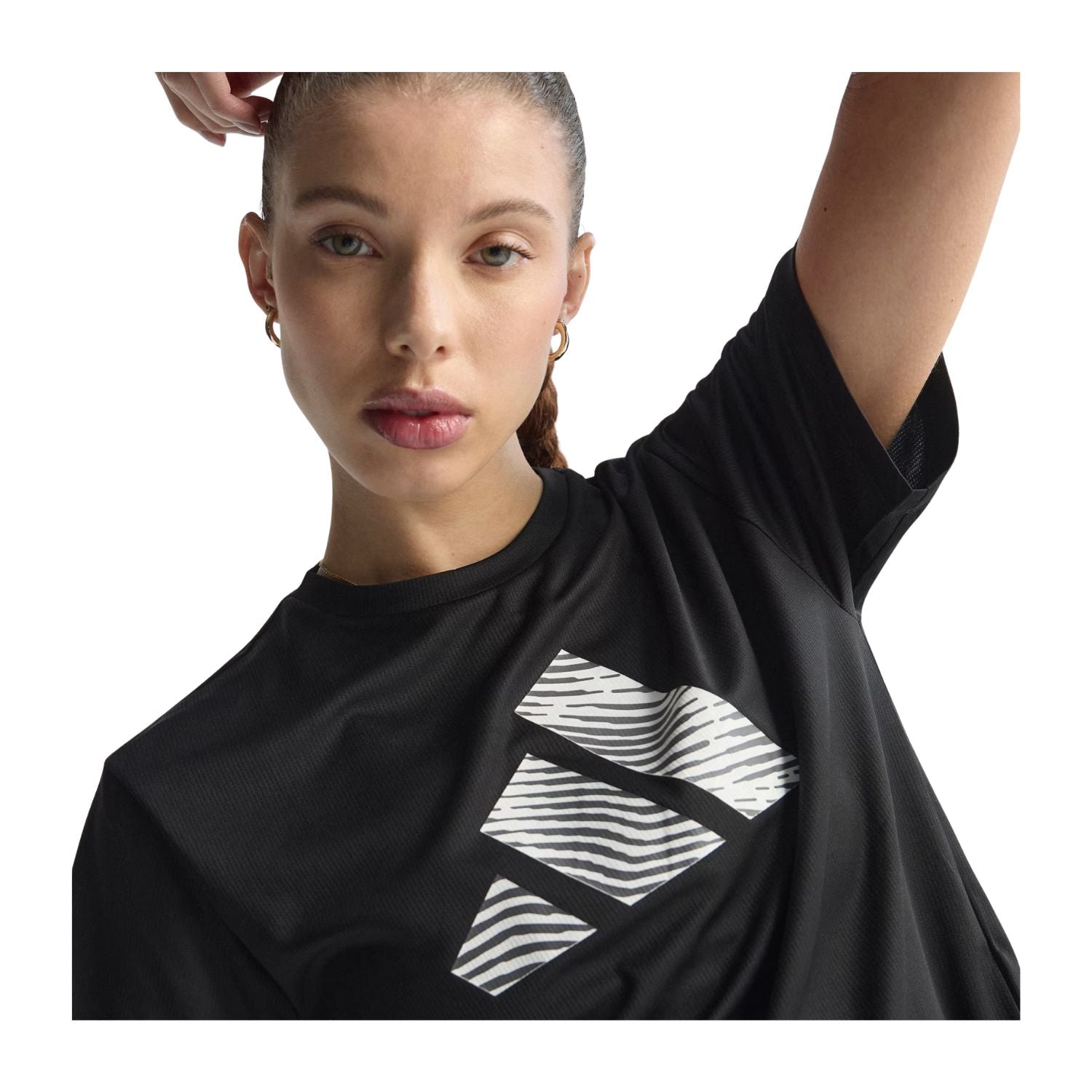 PLAYERA CORRER NEGRO ADIDAS MUJER-3