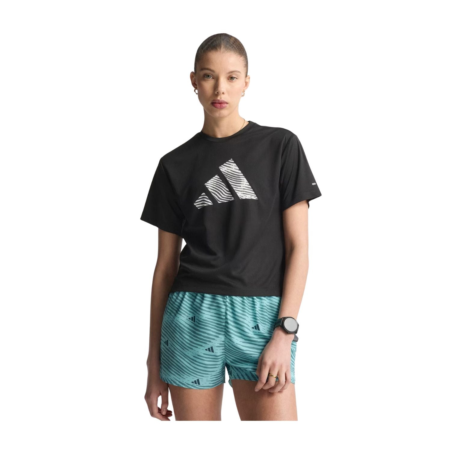 PLAYERA CORRER NEGRO ADIDAS MUJER-4