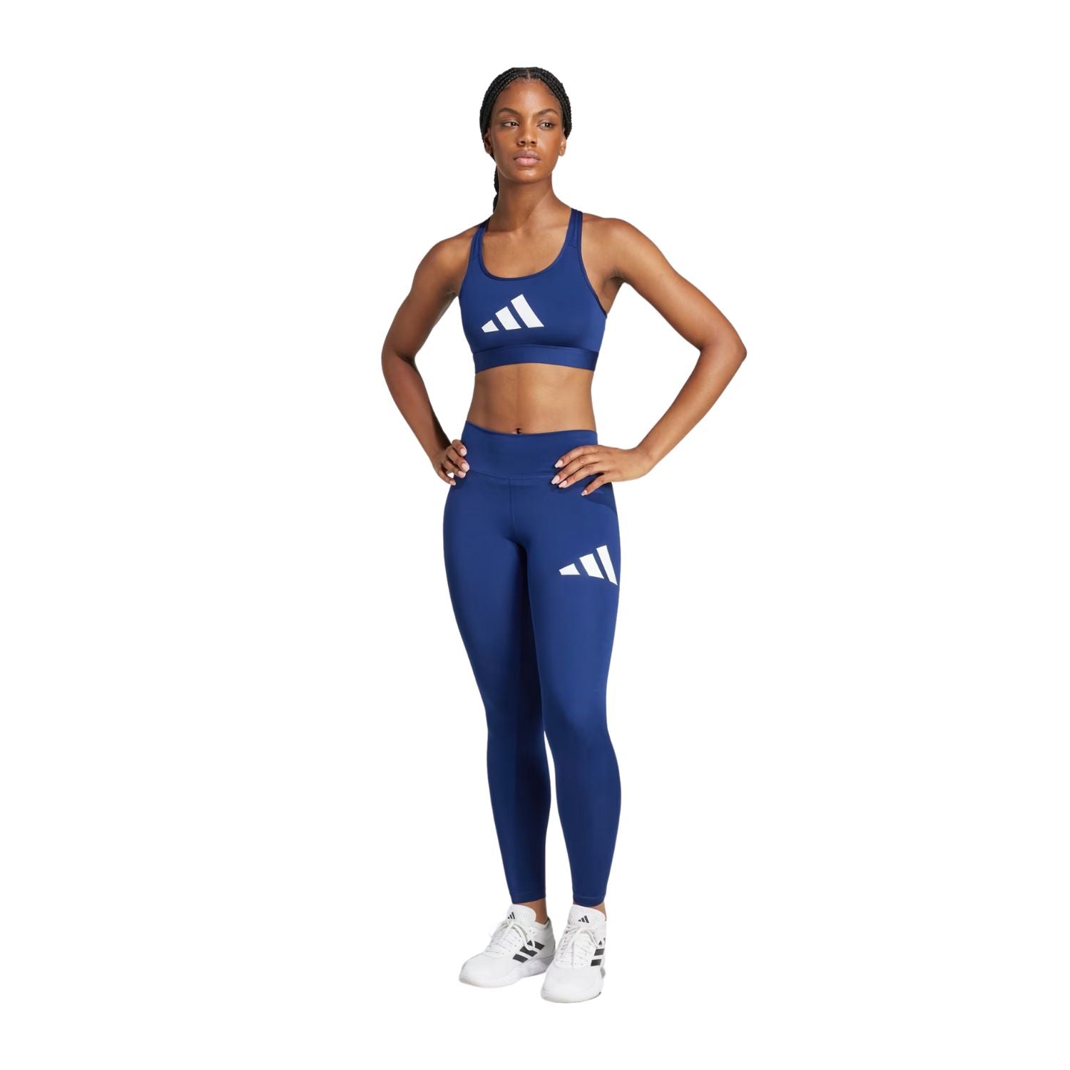 MALLAS GYM AZUL ADIDAS MUJER
