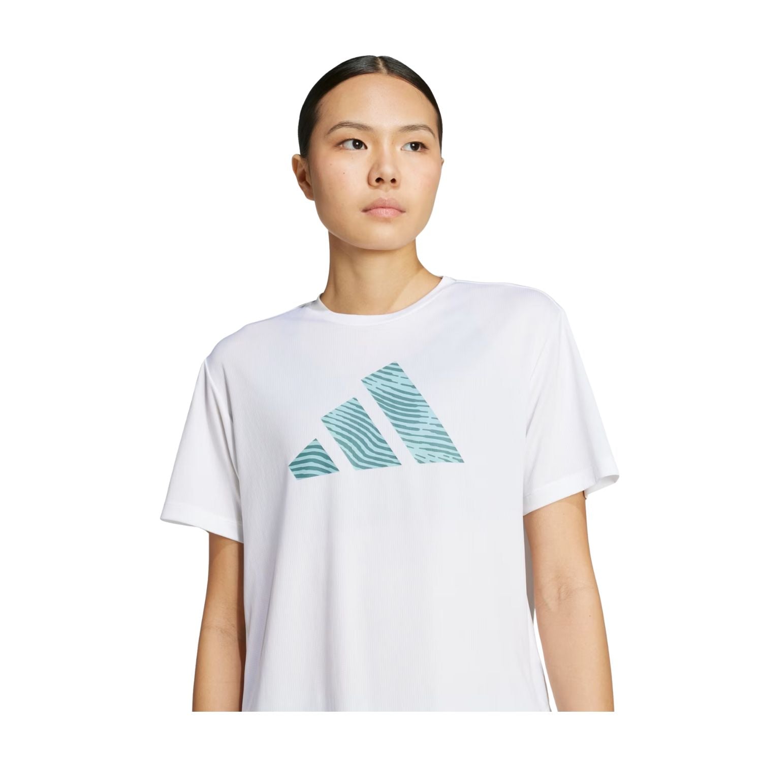PLAYERA CORRER BLANCO ADIDAS MUJER