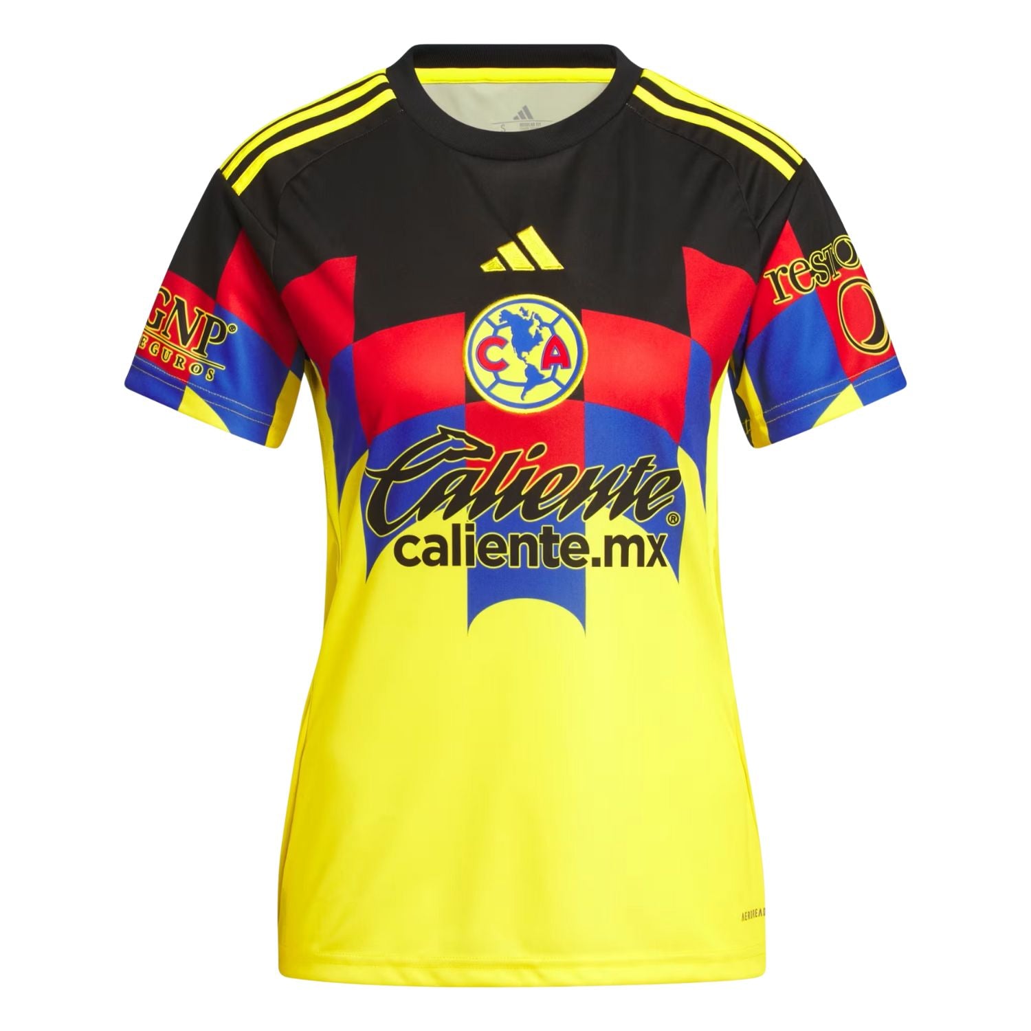 JERSEY LOCAL CF AMÉRICA MANGA CORTA 2026 AMARILLO ADIDAS MUJER-1