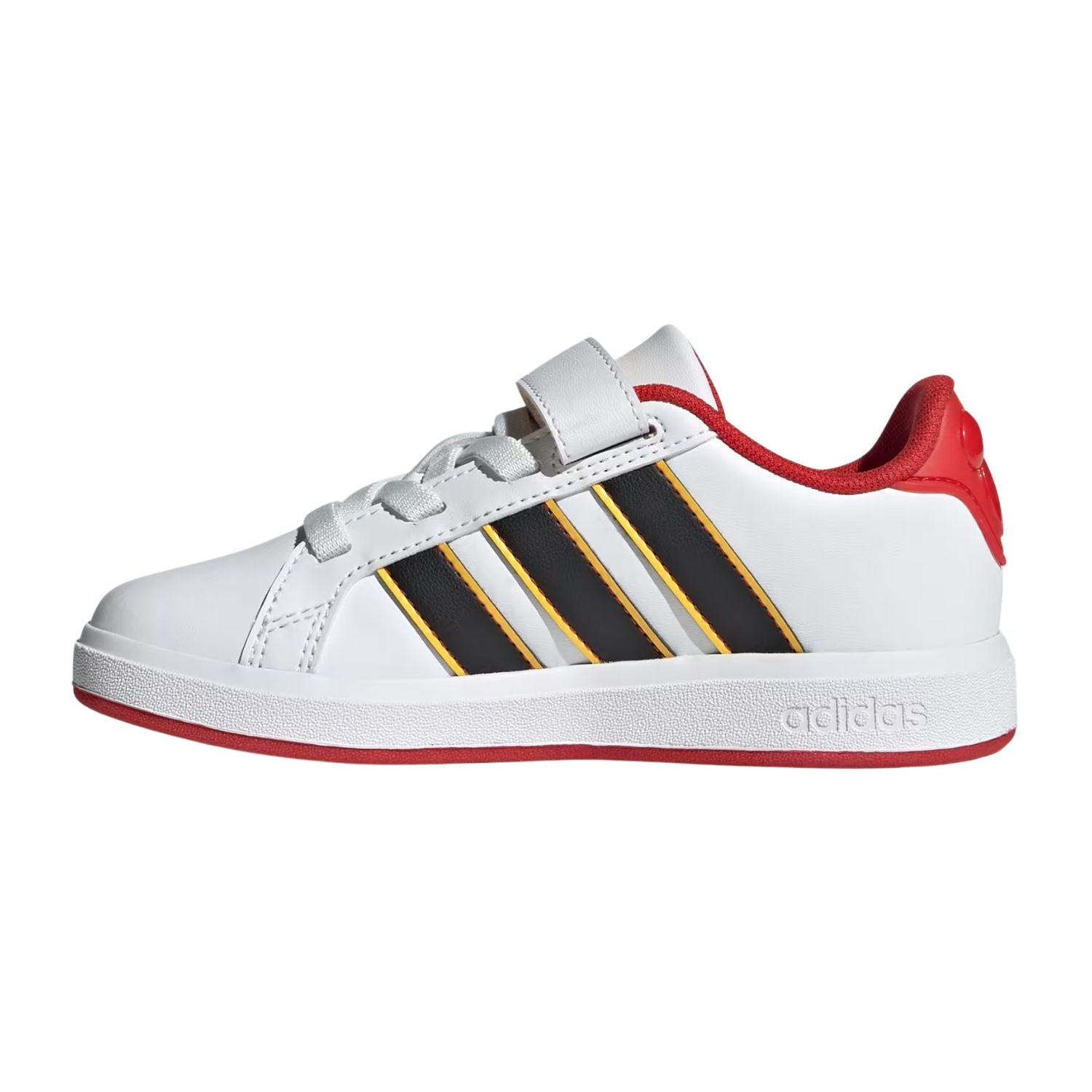 TENIS CASUAL ADIDAS GRAND COURT MICKEY CON AGUJETAS ELASTICAS NIÑO-2