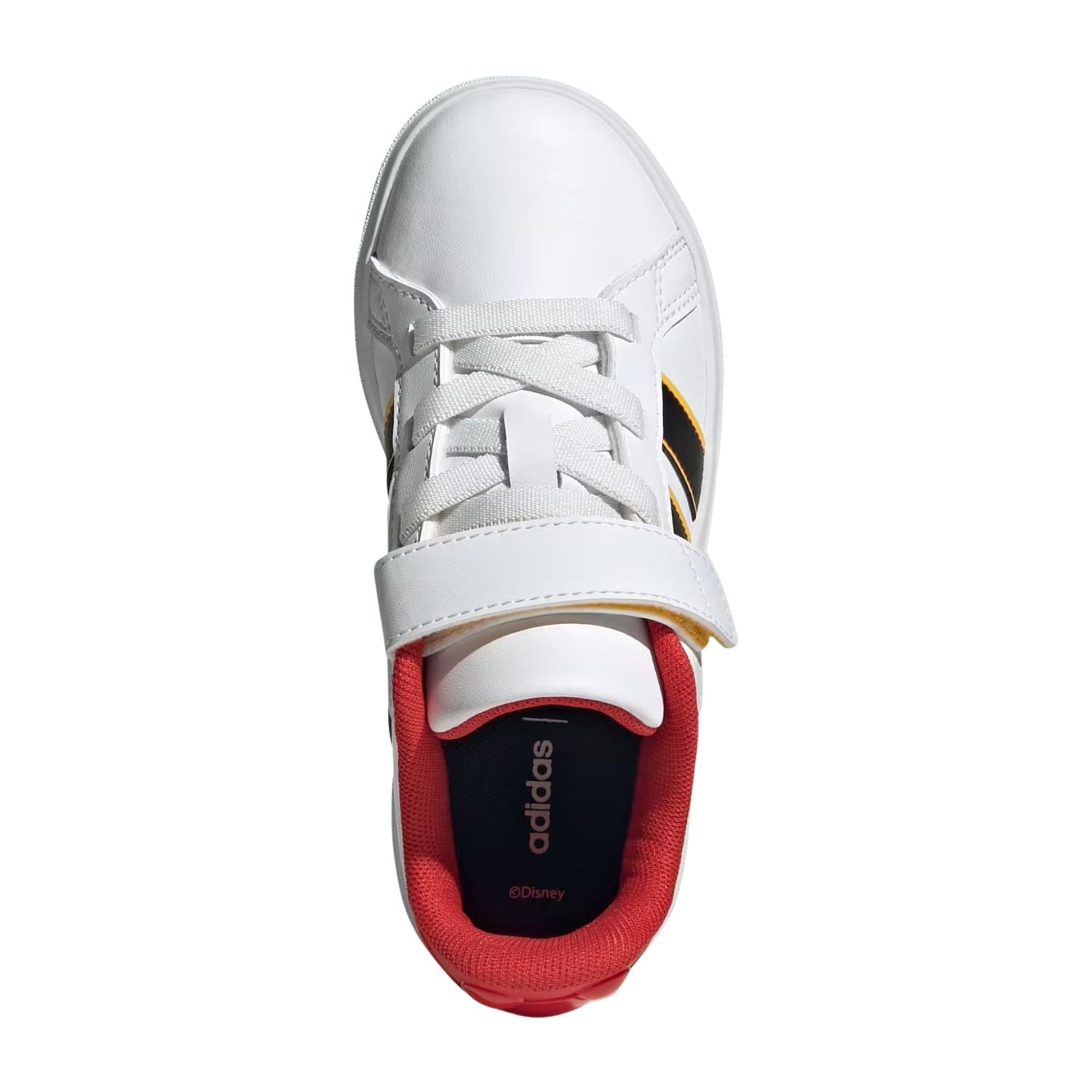 TENIS CASUAL ADIDAS GRAND COURT MICKEY CON AGUJETAS ELASTICAS NIÑO-5