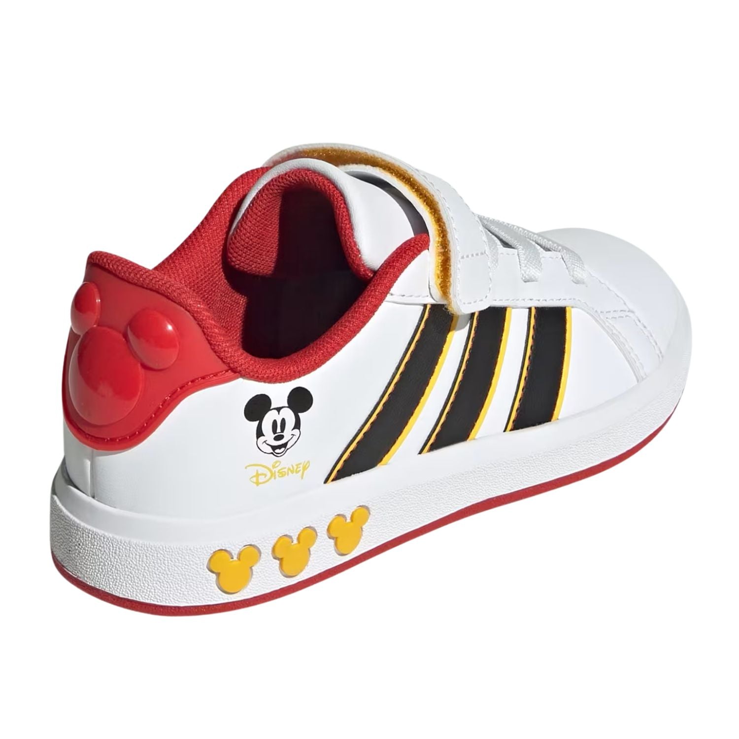 TENIS CASUAL ADIDAS GRAND COURT MICKEY CON AGUJETAS ELASTICAS NIÑO-6