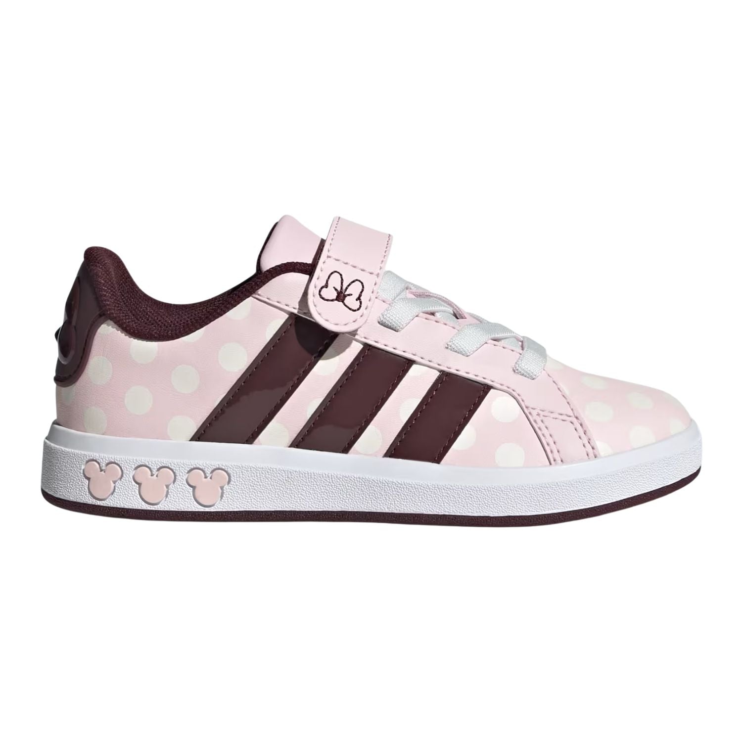 TENIS CASUAL ADIDAS GRAND COURT MINNIE CON AGUJETAS ELASTICAS NIÑO