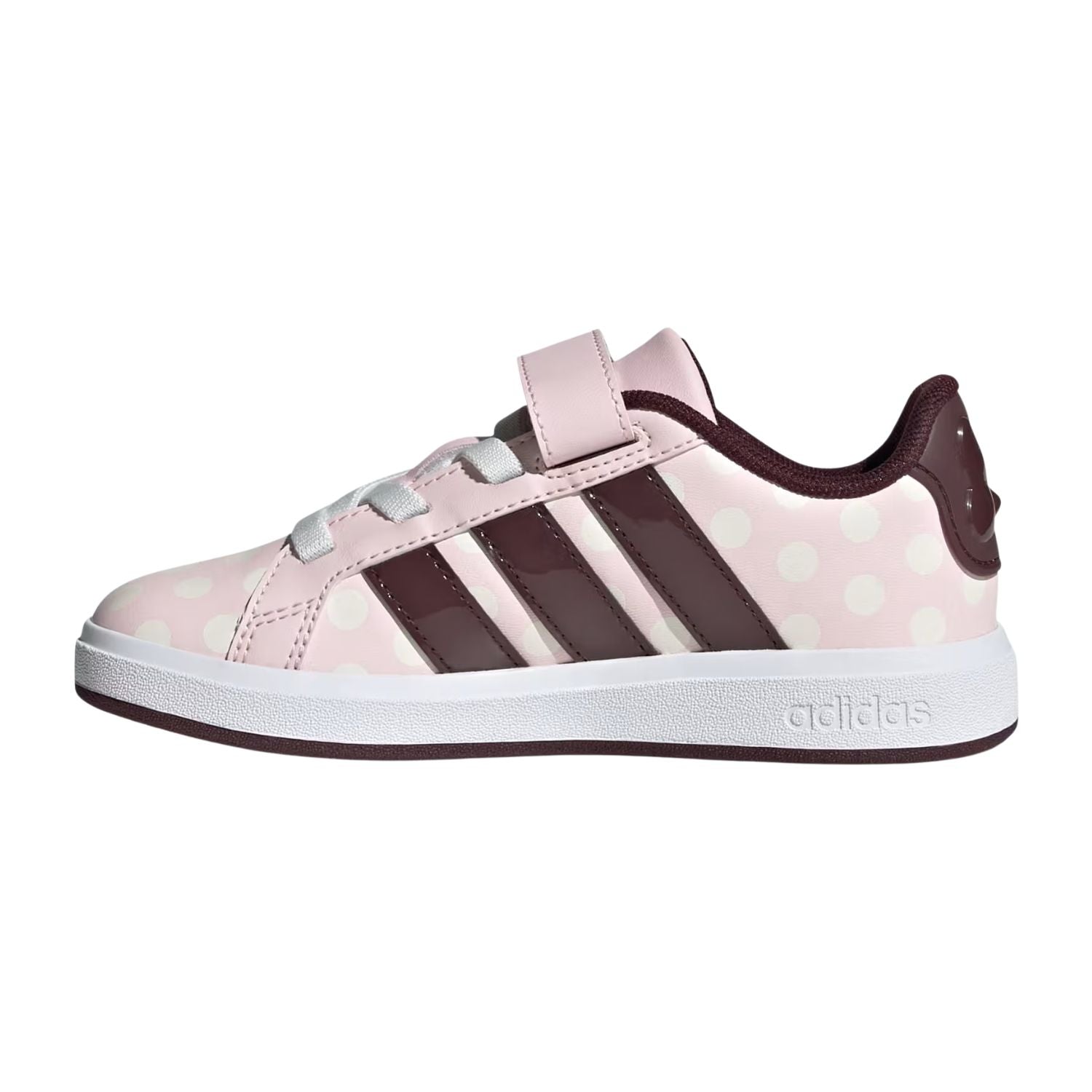 TENIS CASUAL ADIDAS GRAND COURT MINNIE CON AGUJETAS ELASTICAS NIÑO