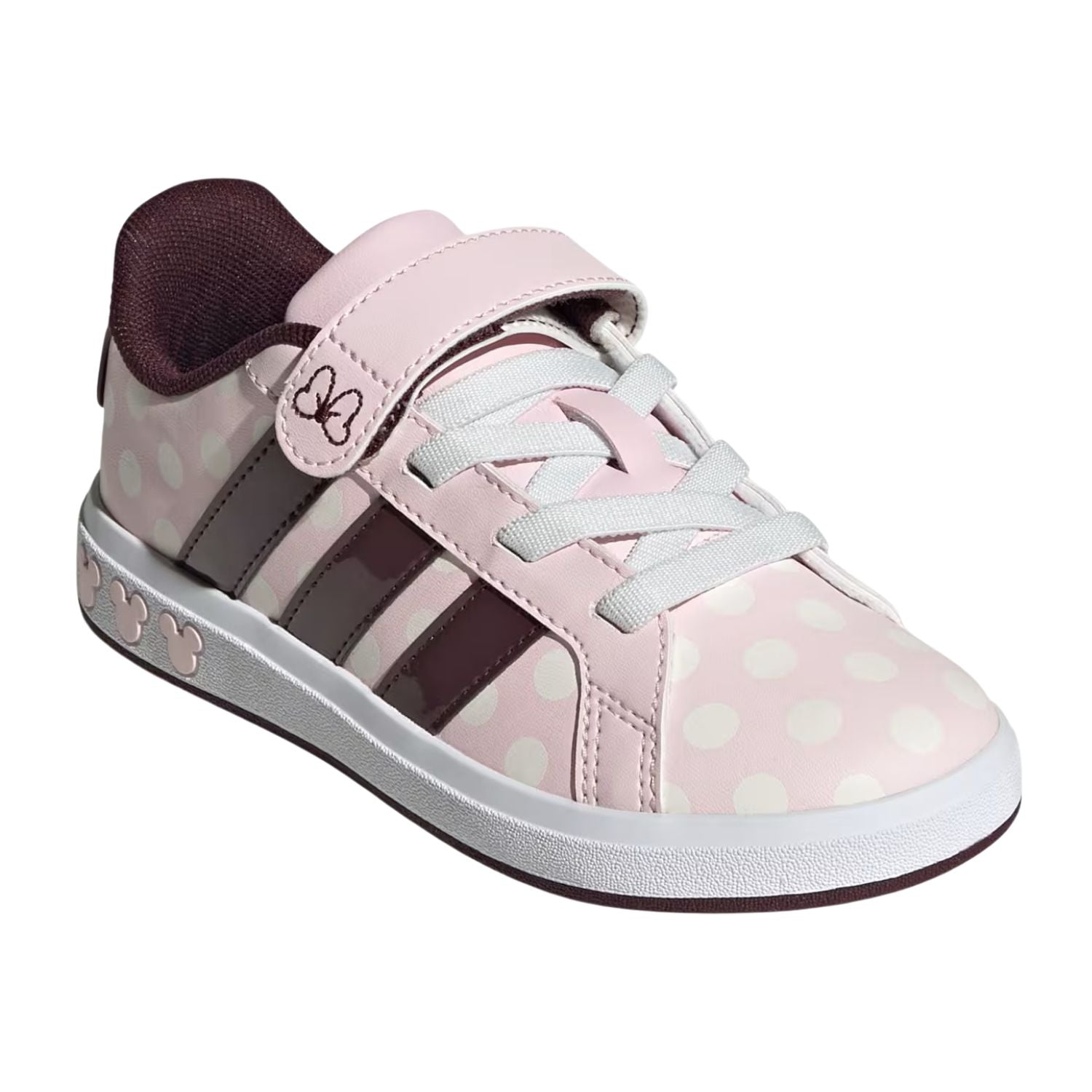 TENIS CASUAL ADIDAS GRAND COURT MINNIE CON AGUJETAS ELASTICAS NIÑO-3