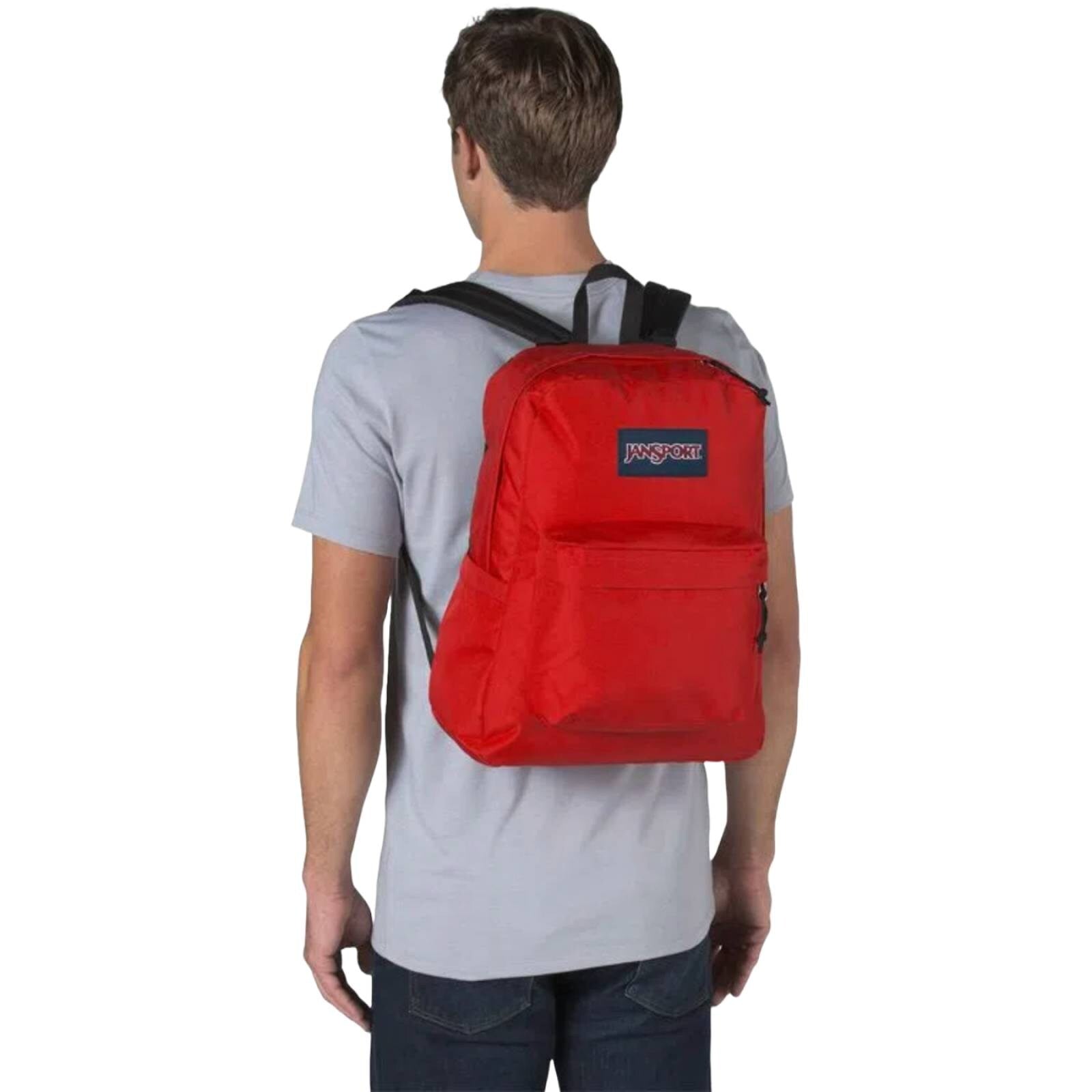 MOCHILA CASUAL JANSPORT ROJO UNISEX-4