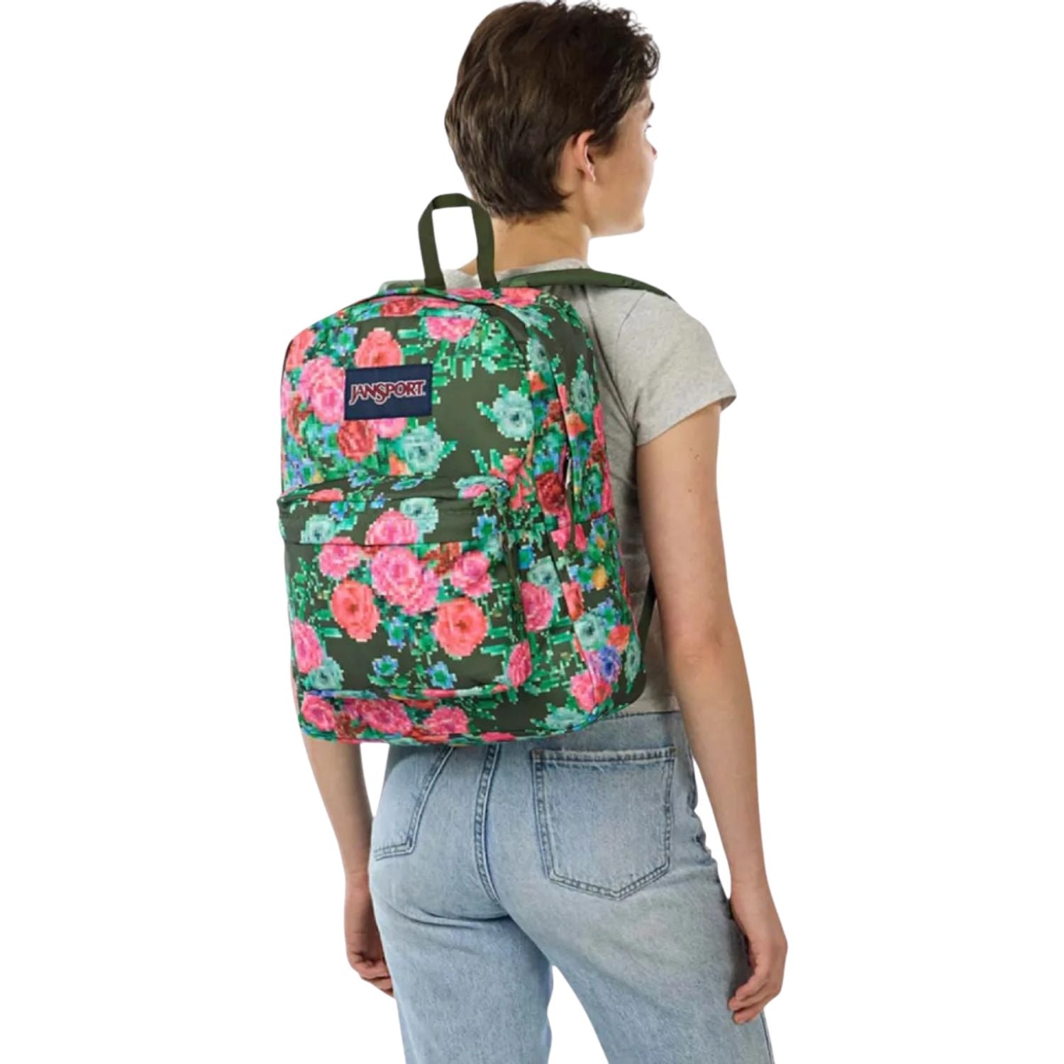 BACK PACK CASUAL VERDE JANSPORT UNISEX-4