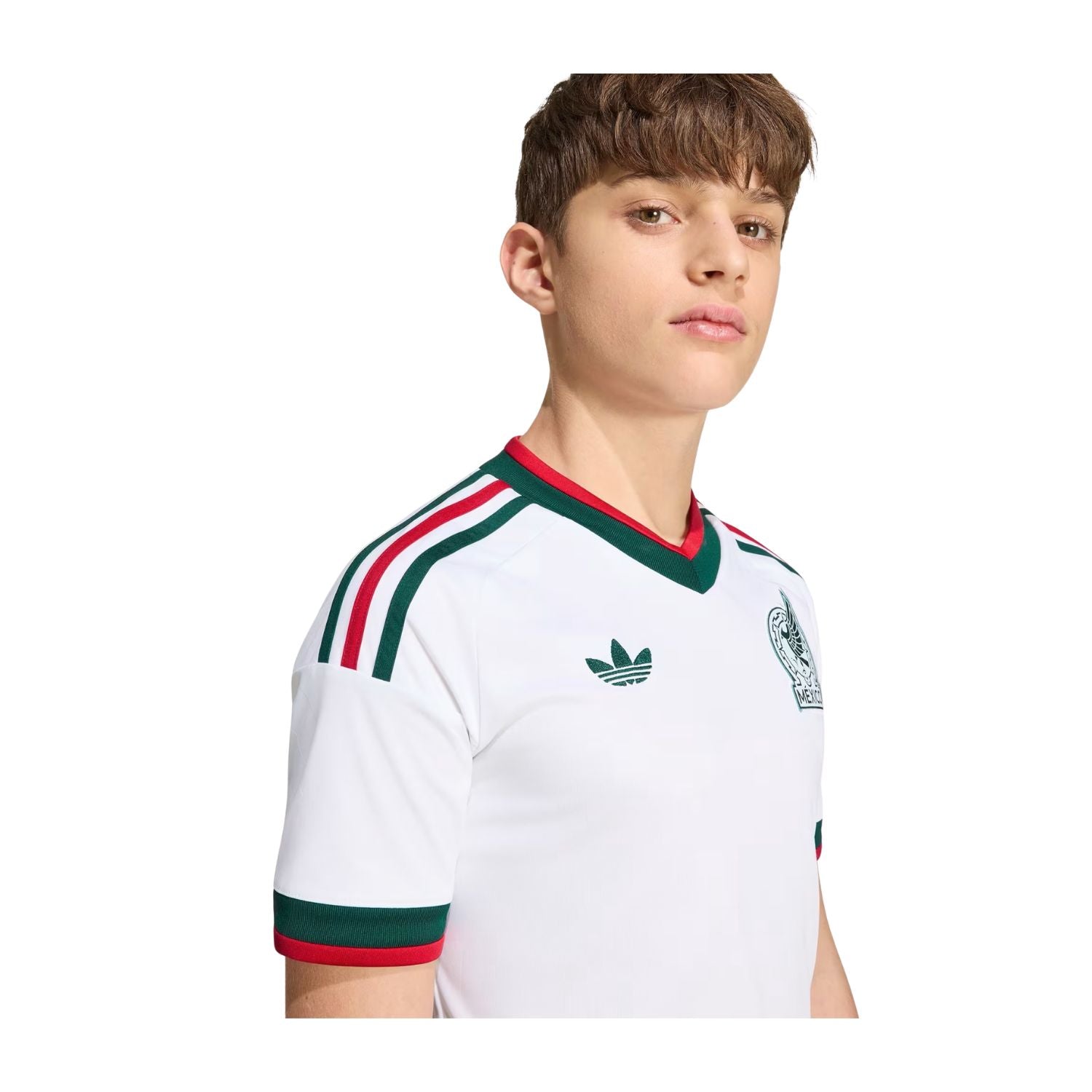 JERSEY VISITANTE SELECCIÓN MEXICANA MANGA CORTA 2026 BLANCO ADIDAS NIÑO-3