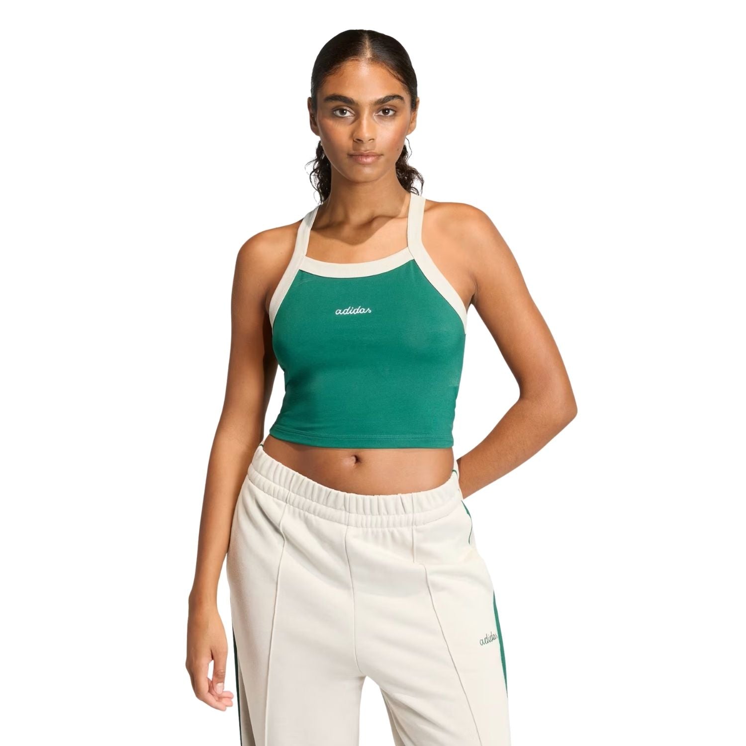 PLAYERA CASUAL VERDE ADIDAS MUJER-4