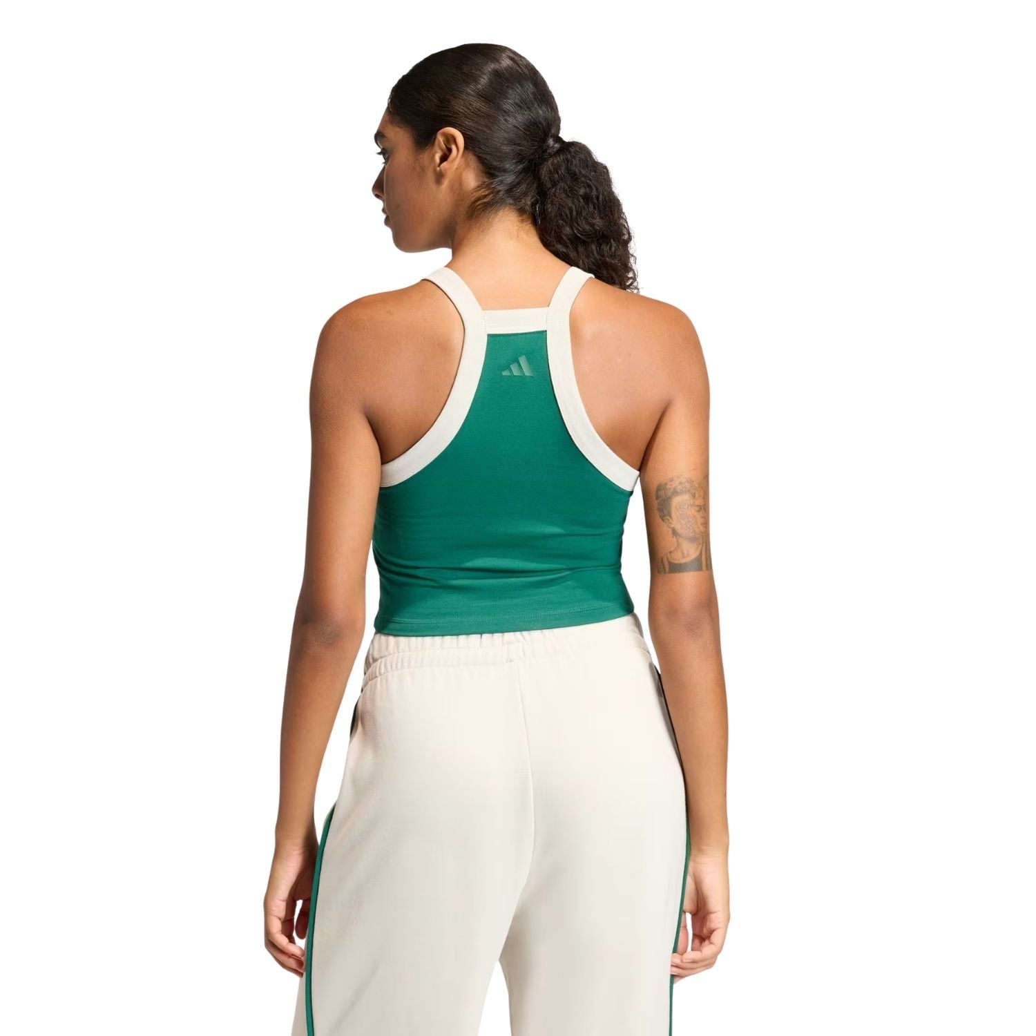 PLAYERA CASUAL VERDE ADIDAS MUJER-5
