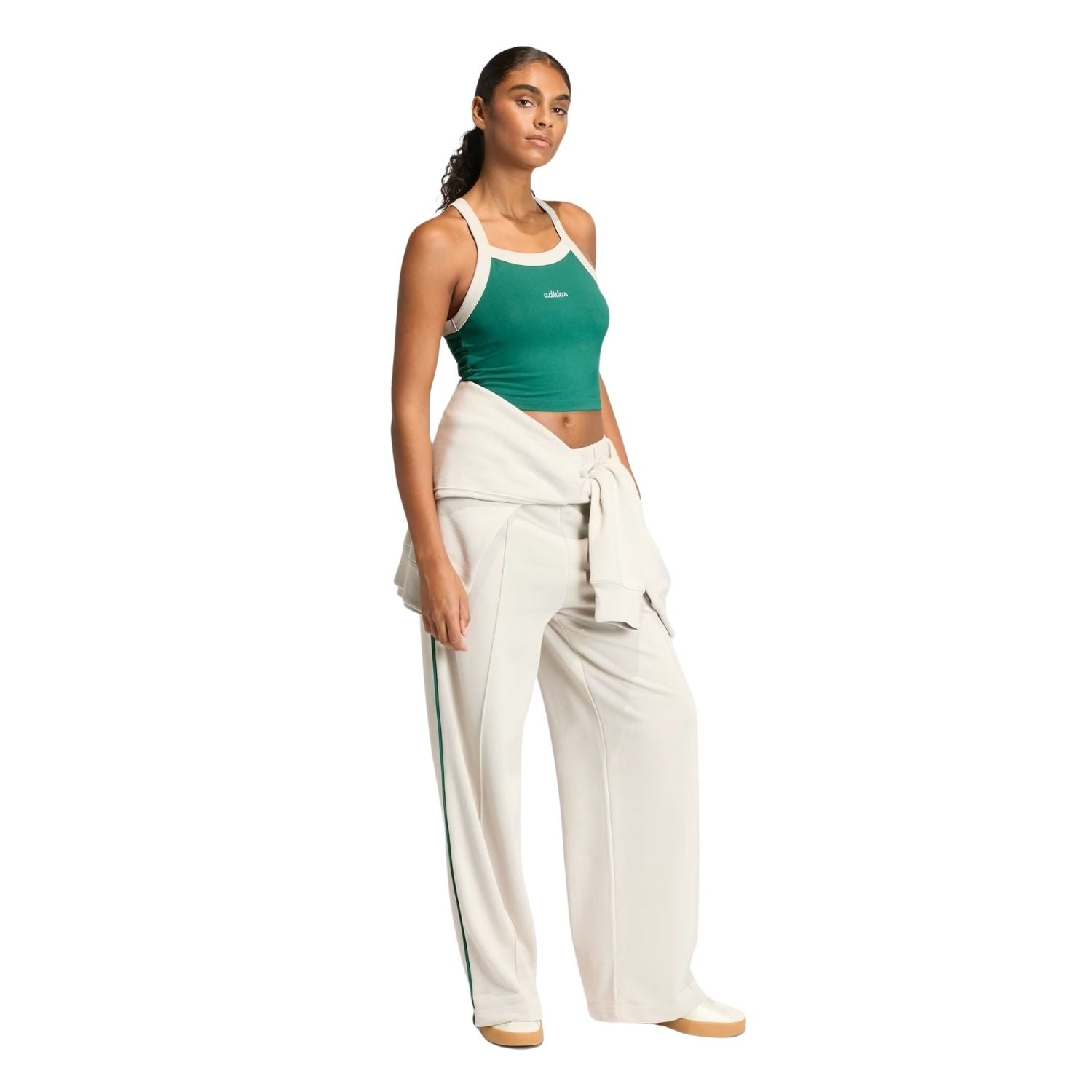 PLAYERA CASUAL VERDE ADIDAS MUJER-6