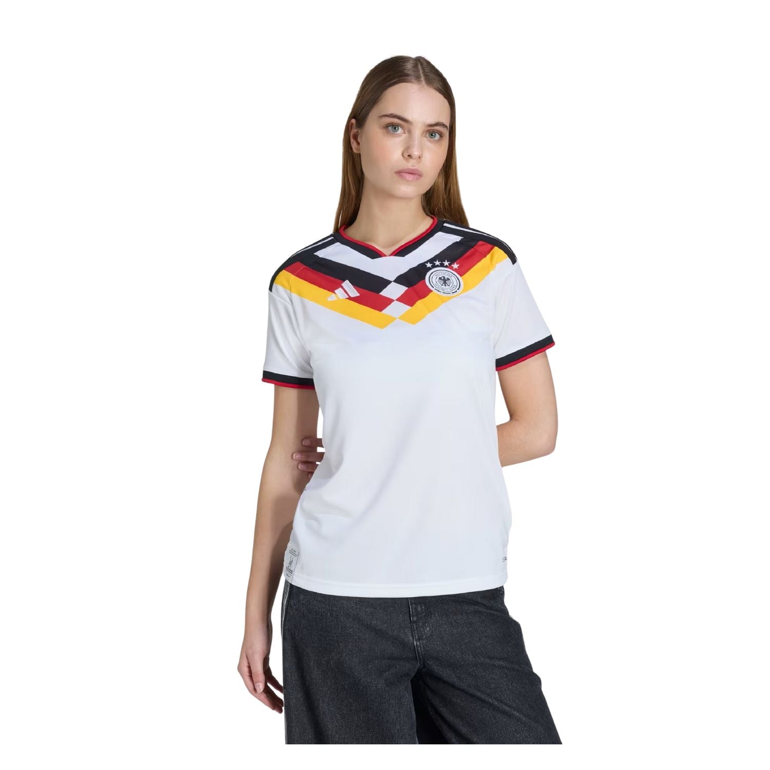 JERSEY LOCAL SELECCIÓN ALEMANIA MANGA CORTA 2026 BLANCO ADIDAS MUJER-5