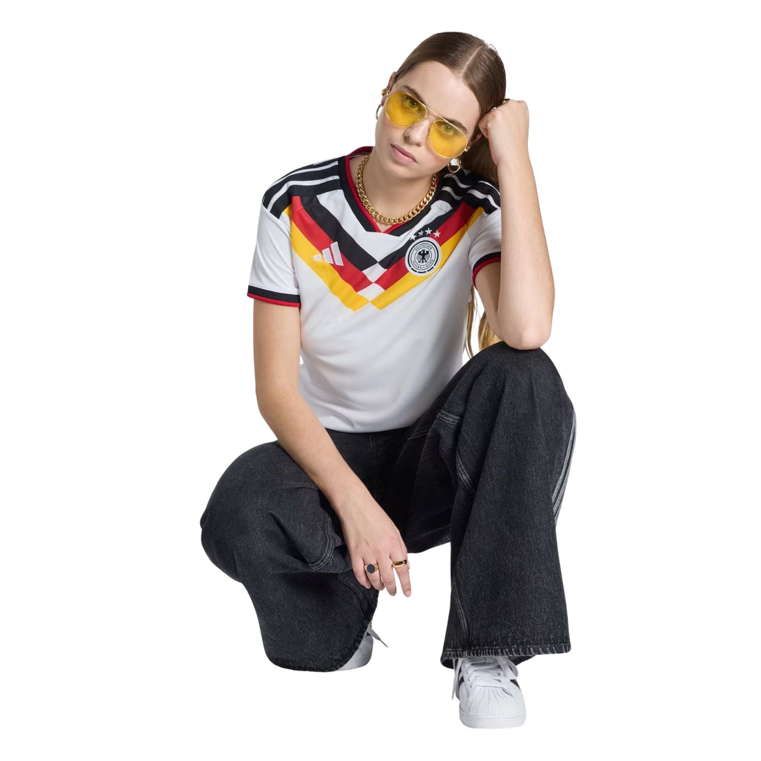 JERSEY LOCAL SELECCIÓN ALEMANIA MANGA CORTA 2026 BLANCO ADIDAS MUJER-6