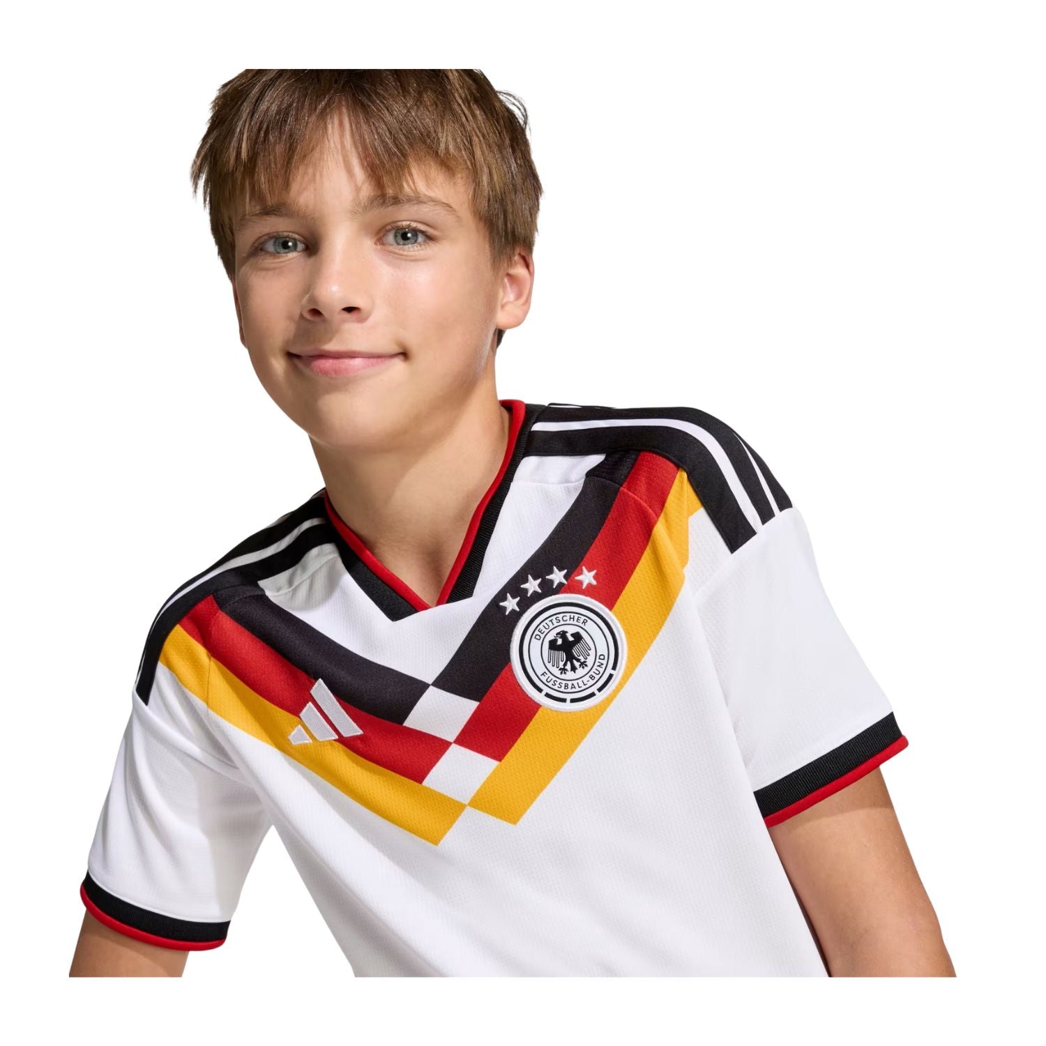 JERSEY LOCAL SELECCIÓN ALEMANIA MANGA CORTA 2026 BLANCO ADIDAS NIÑO-3