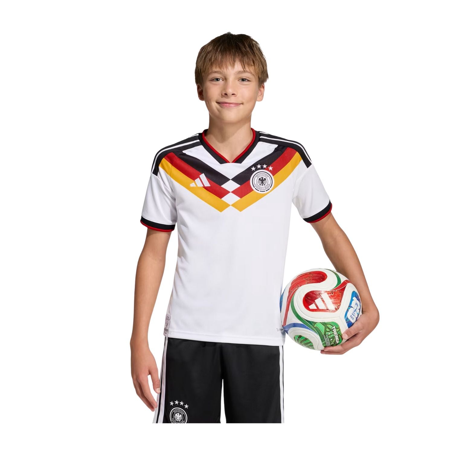 JERSEY LOCAL SELECCIÓN ALEMANIA MANGA CORTA 2026 BLANCO ADIDAS NIÑO-5