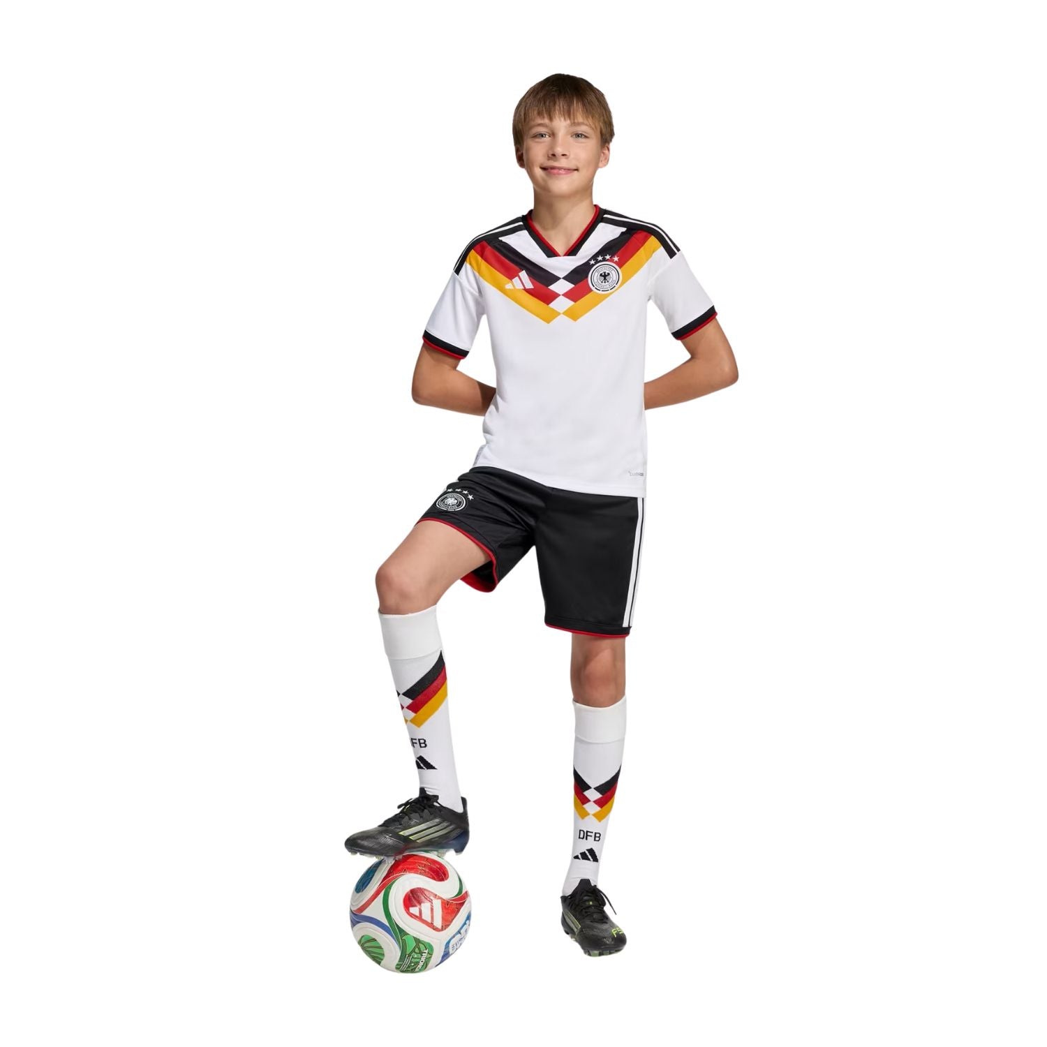 JERSEY LOCAL SELECCIÓN ALEMANIA MANGA CORTA 2026 BLANCO ADIDAS NIÑO-6