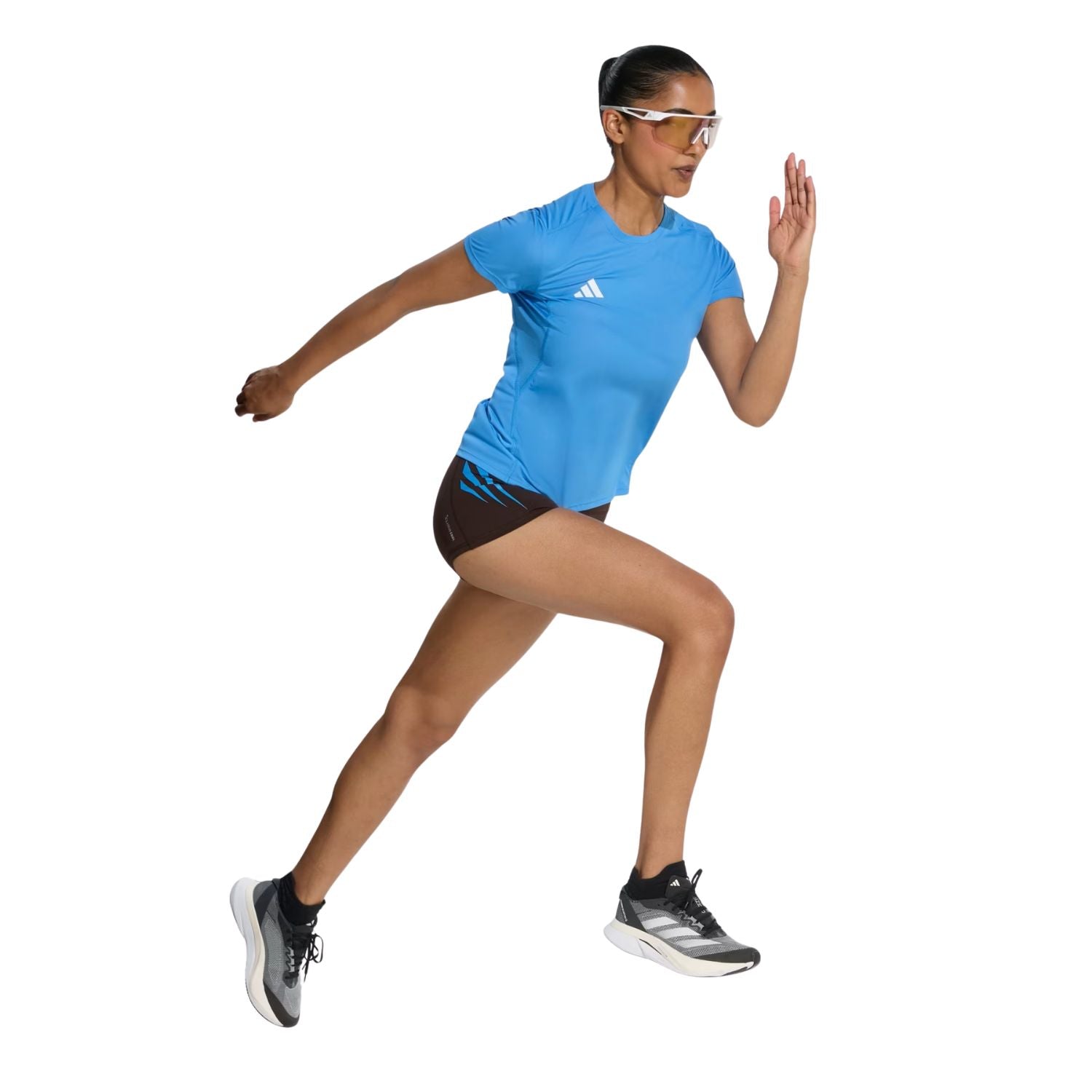 PLAYERA CORRER AZUL ADIDAS MUJER-6