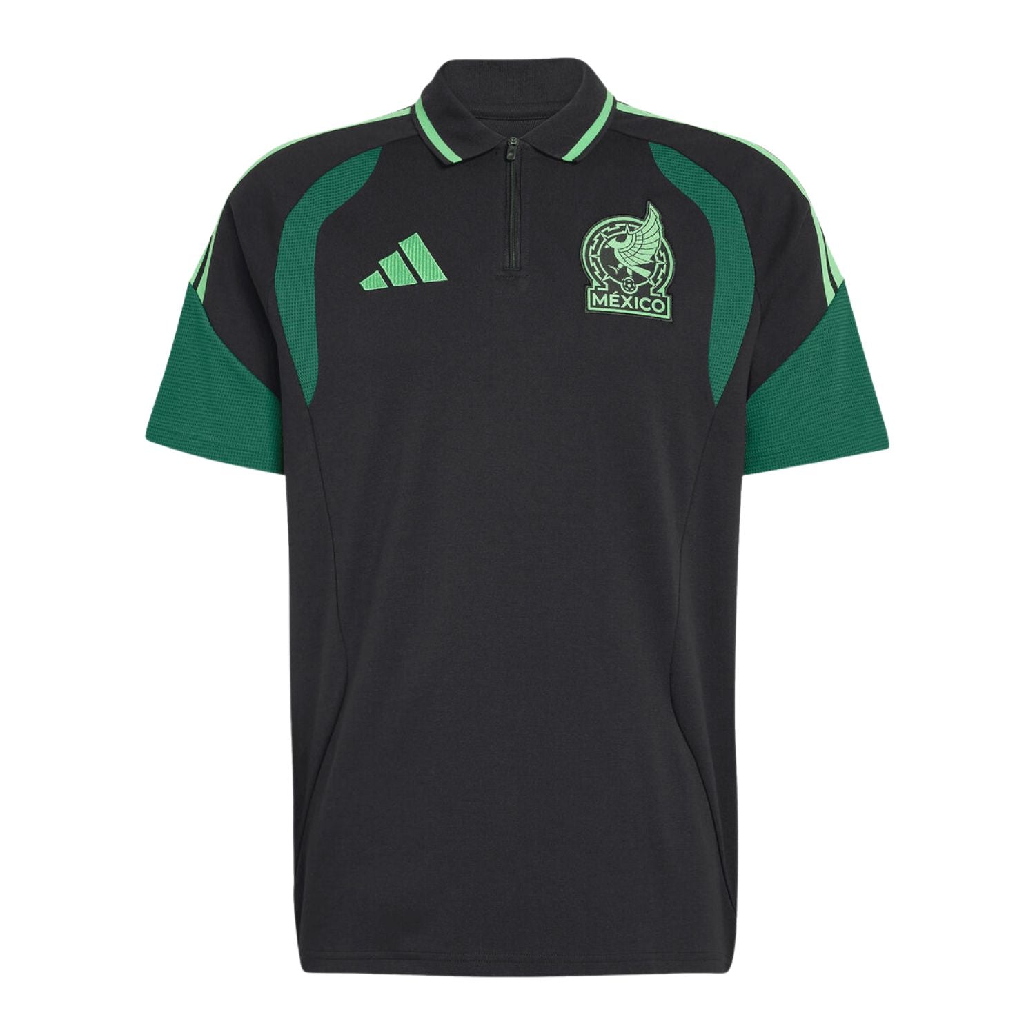 POLO FUTBOL NEGRO ADIDAS HOMBRE