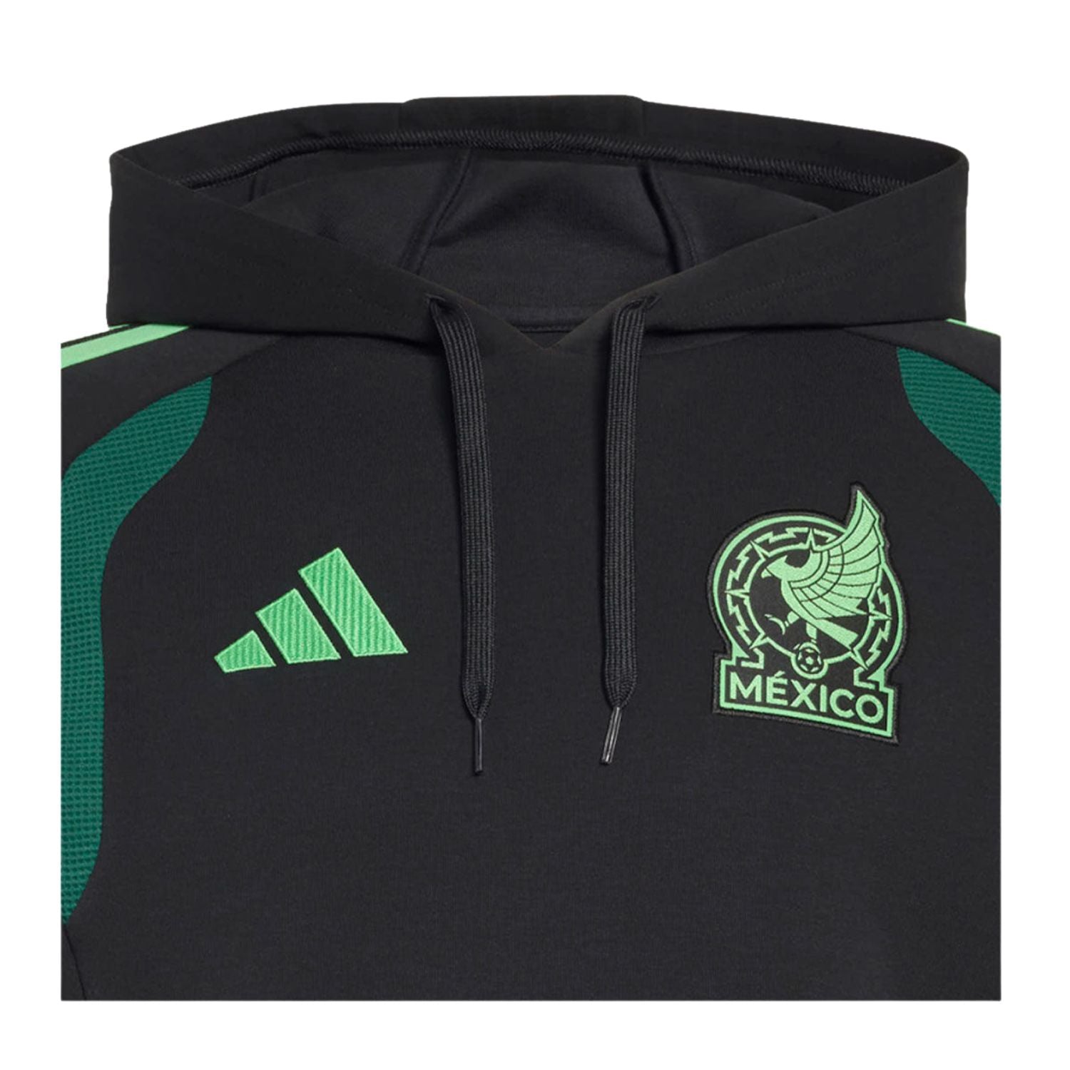 SUDADERA CON GORRO FUTBOL NEGRO ADIDAS HOMBRE-2