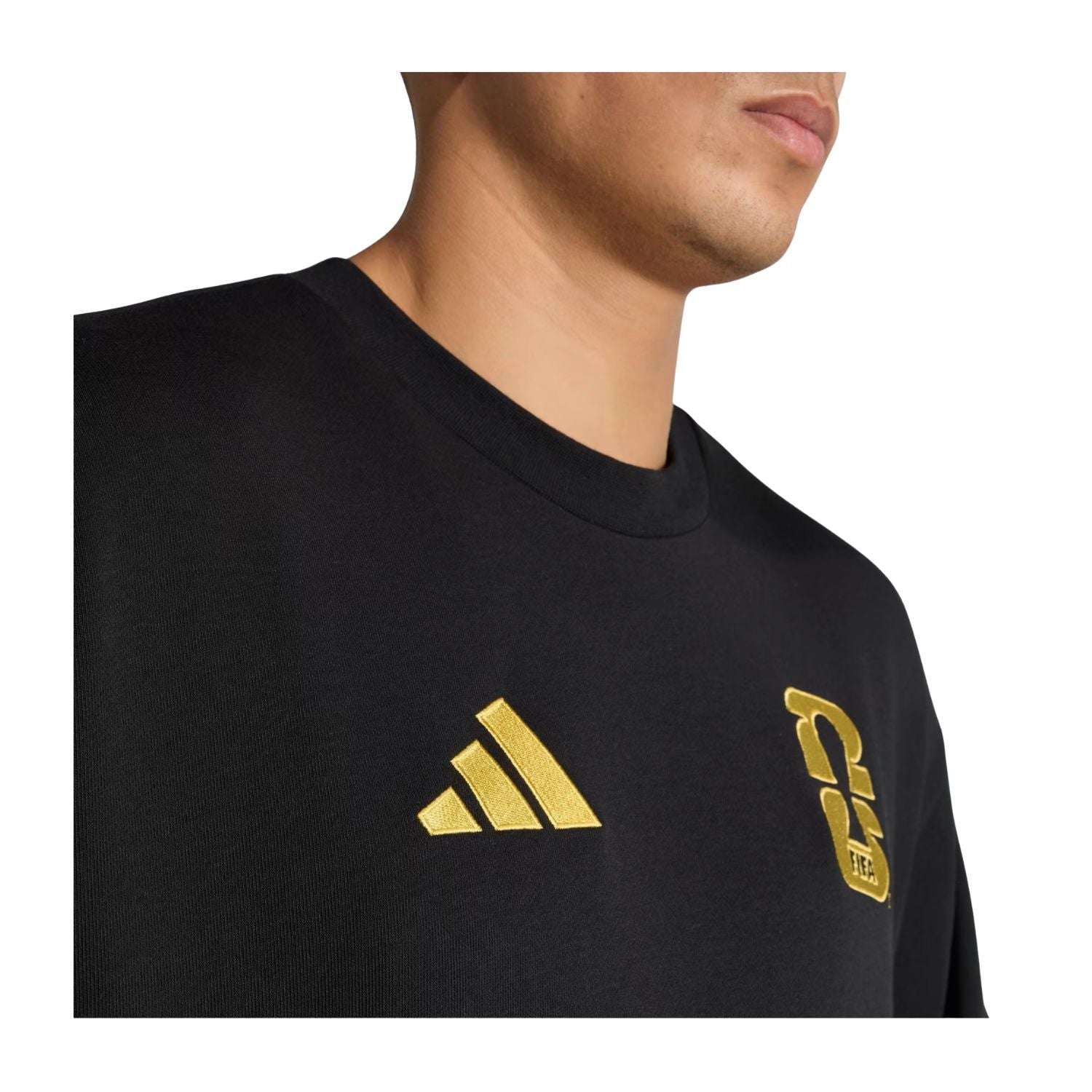 SUDADERA SIN GORRO FUTBOL NEGRO ADIDAS HOMBRE-3