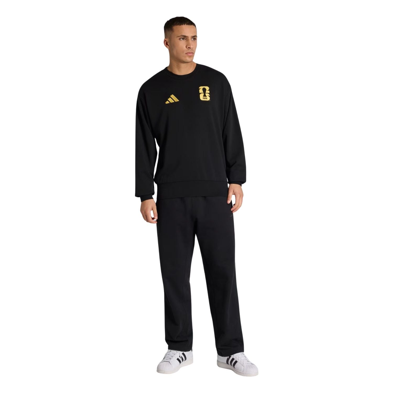SUDADERA SIN GORRO FUTBOL NEGRO ADIDAS HOMBRE-6