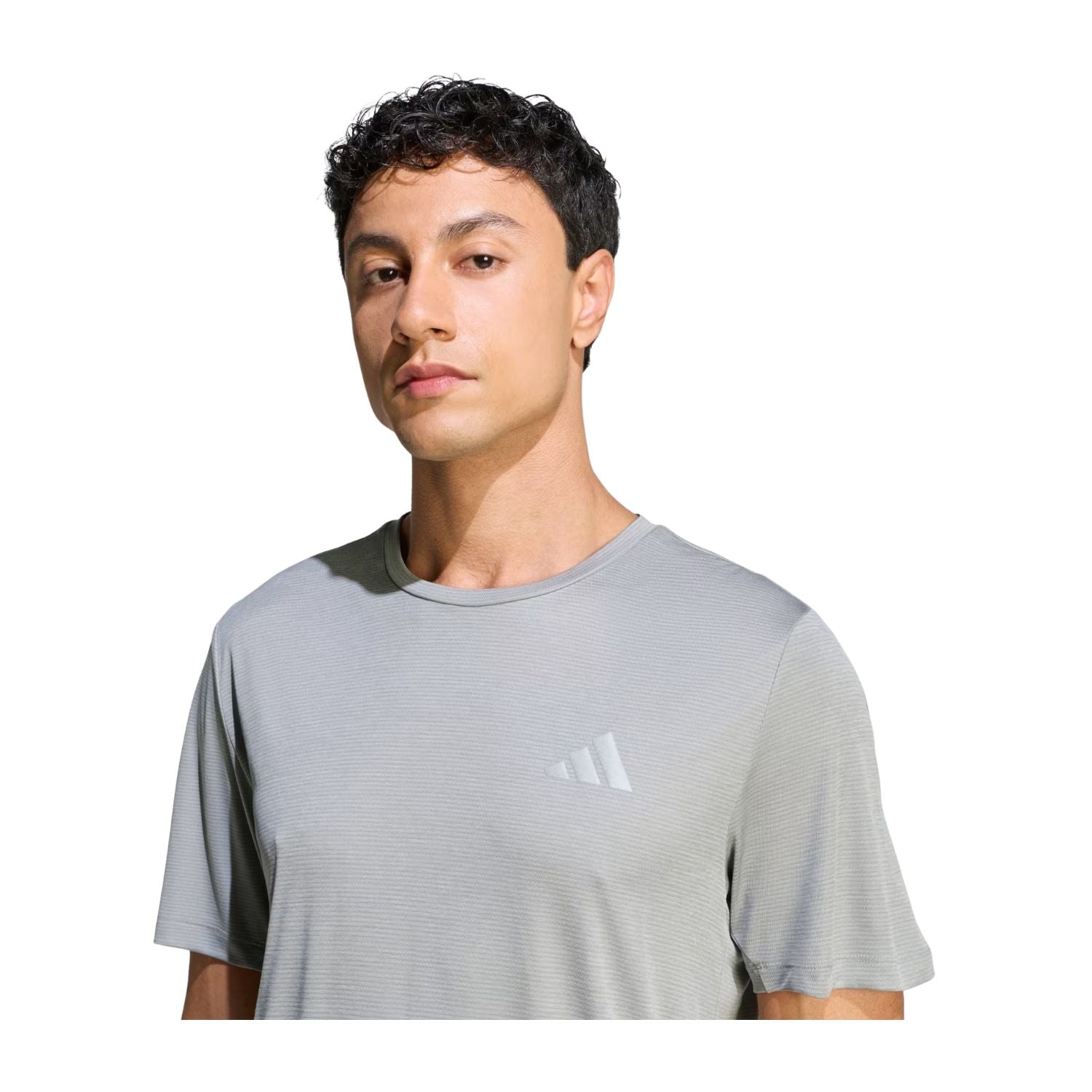 PLAYERA CORRER GRIS ADIDAS HOMBRE