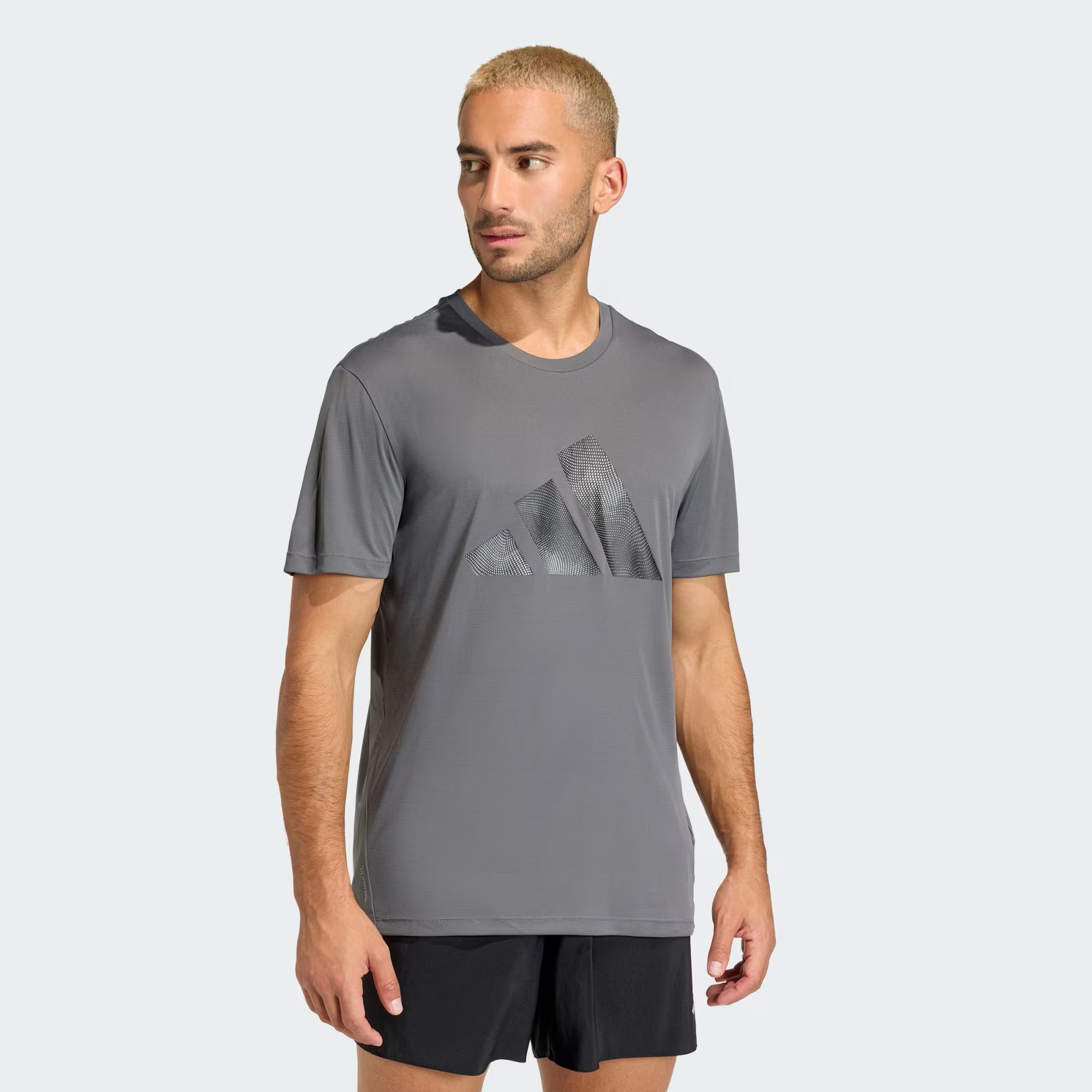 PLAYERA CORRER GRIS ADIDAS HOMBRE