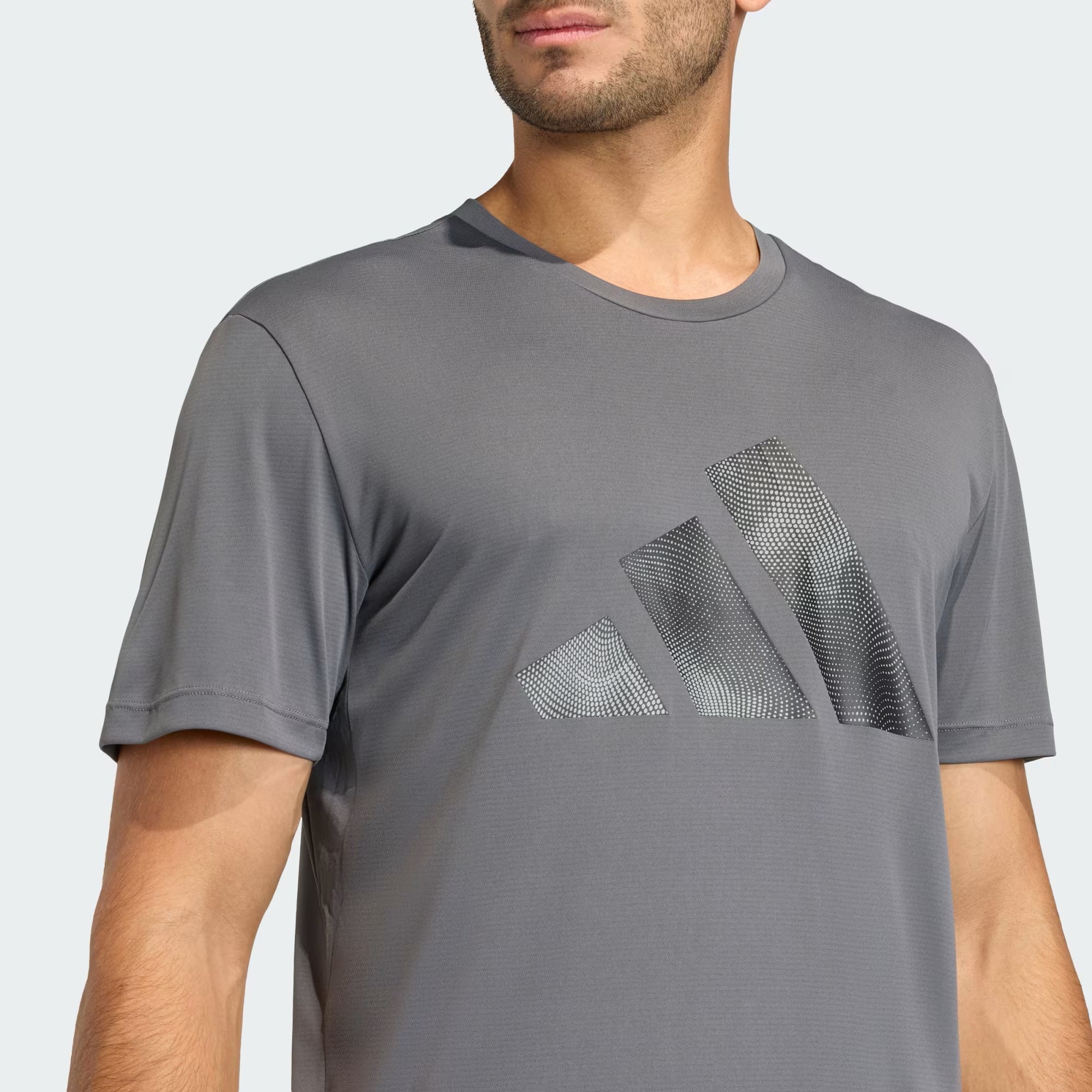 PLAYERA CORRER GRIS ADIDAS HOMBRE