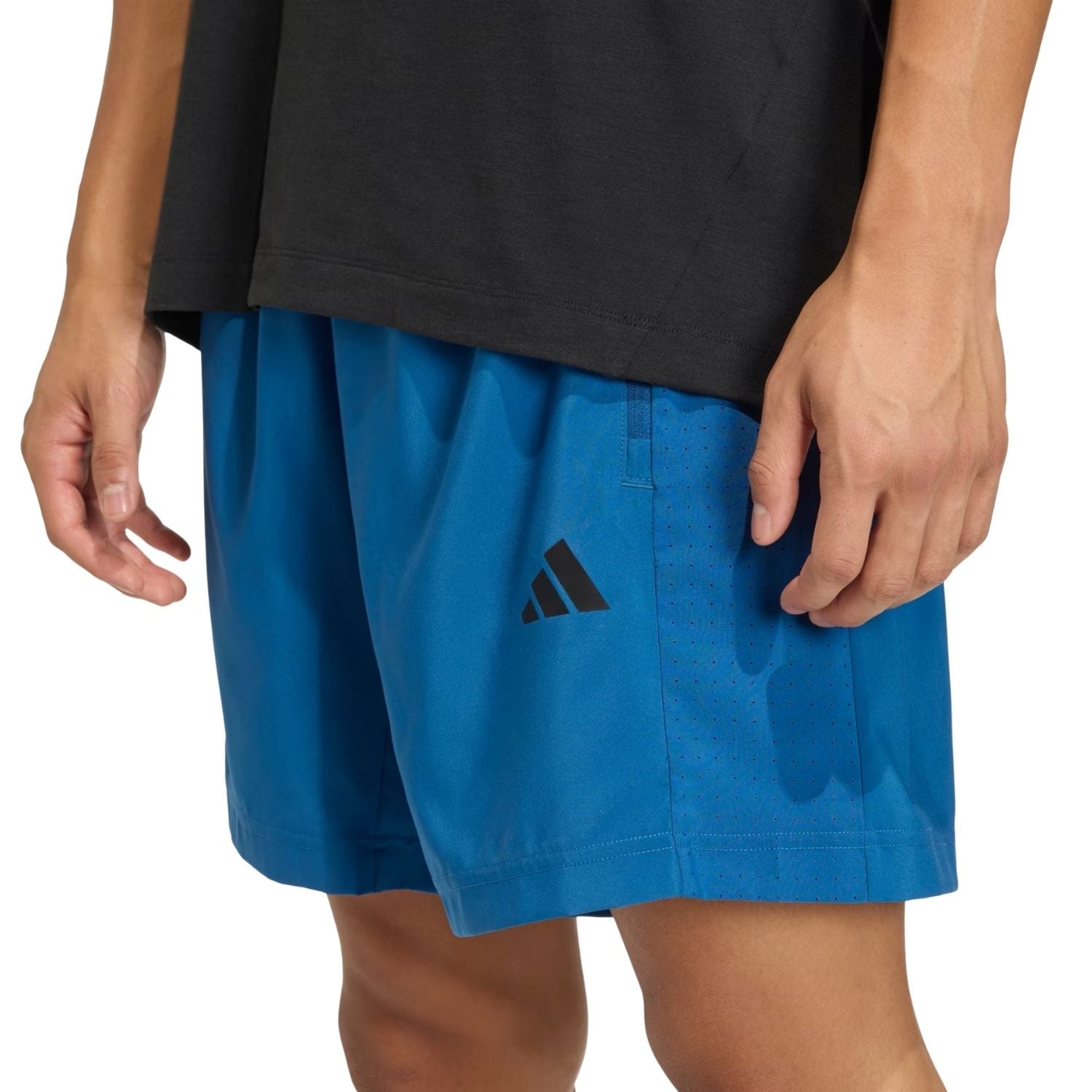 SHORT GYM AZUL ADIDAS HOMBRE