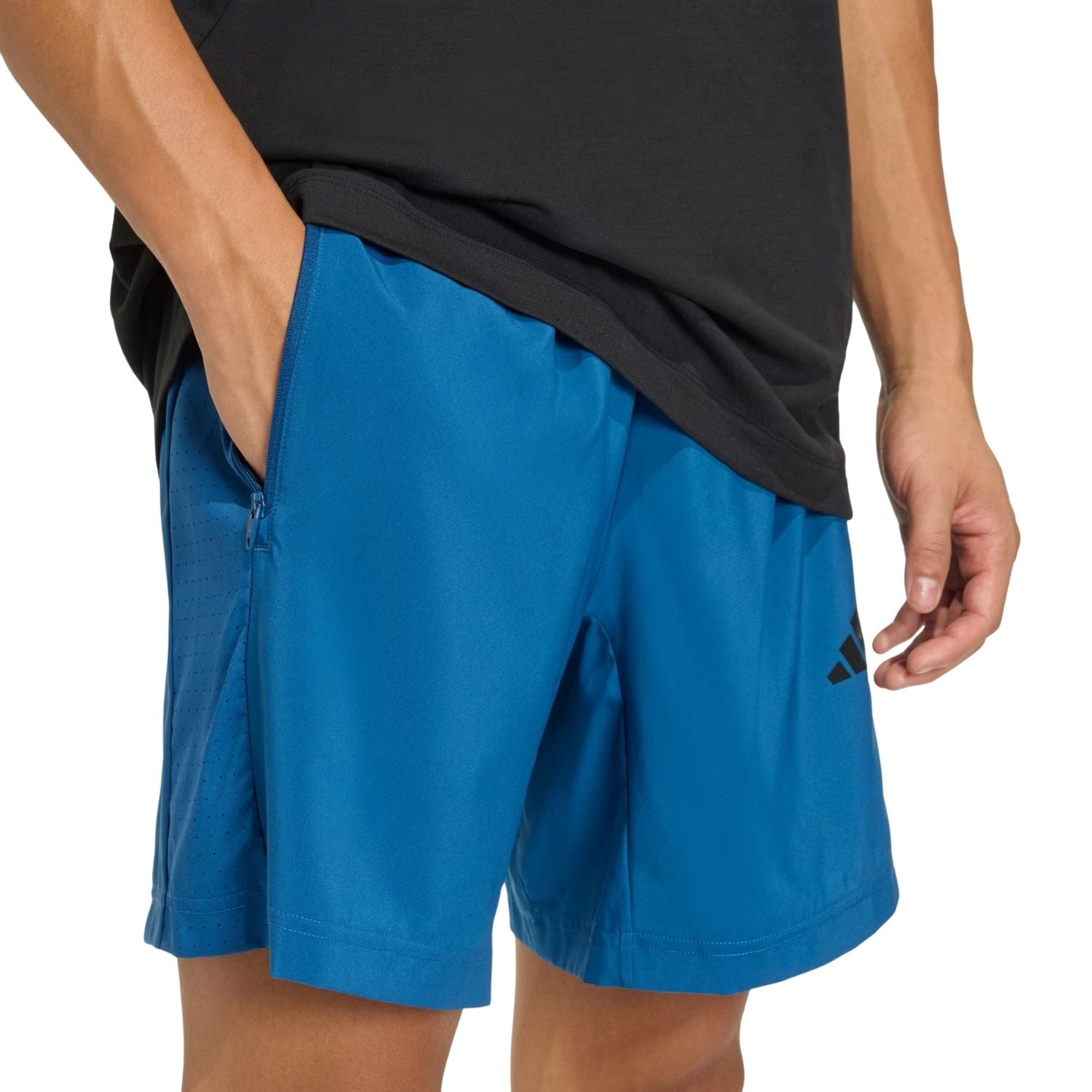 SHORT GYM AZUL ADIDAS HOMBRE