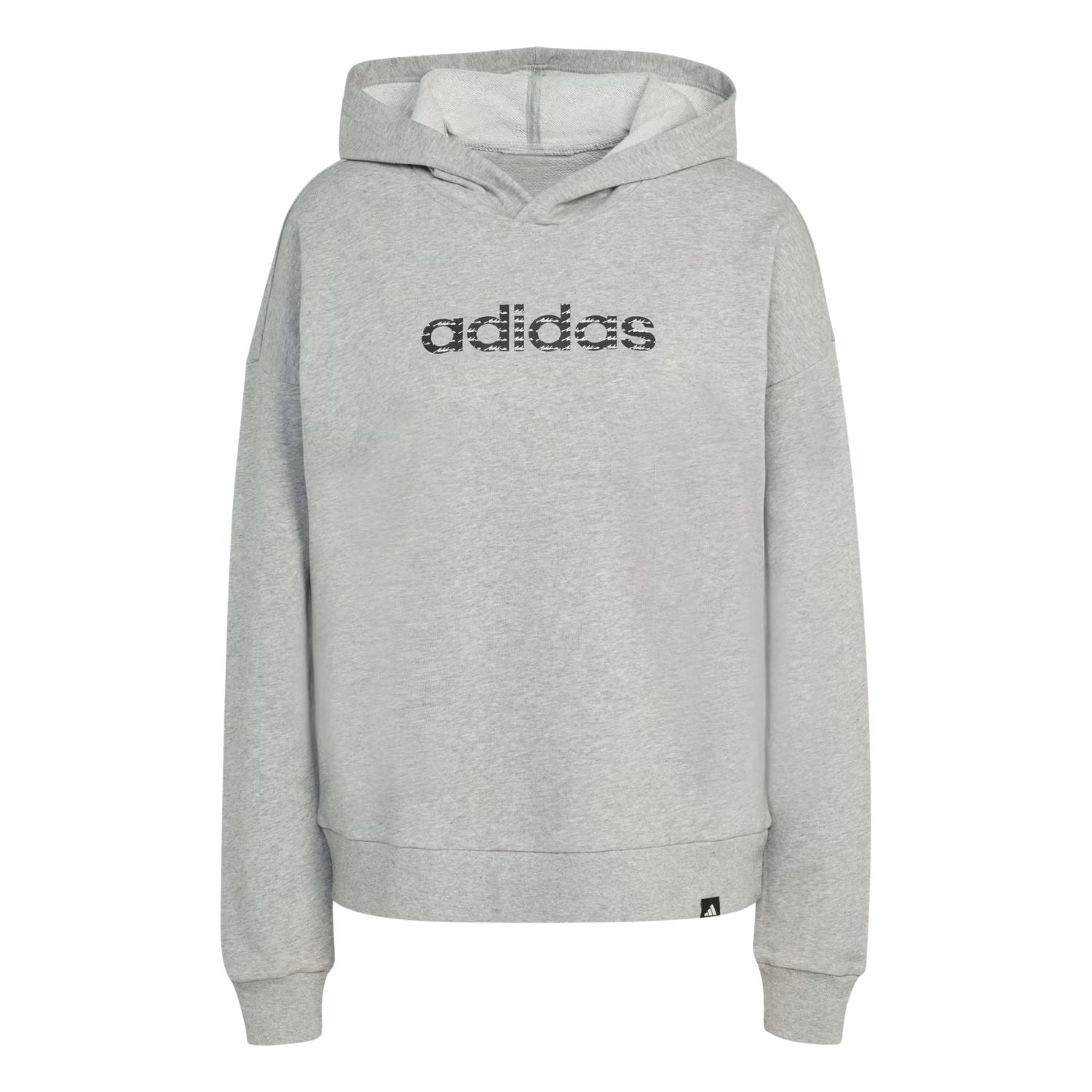 SUDADERA CON GORRO CASUAL GRIS ADIDAS MUJER-1